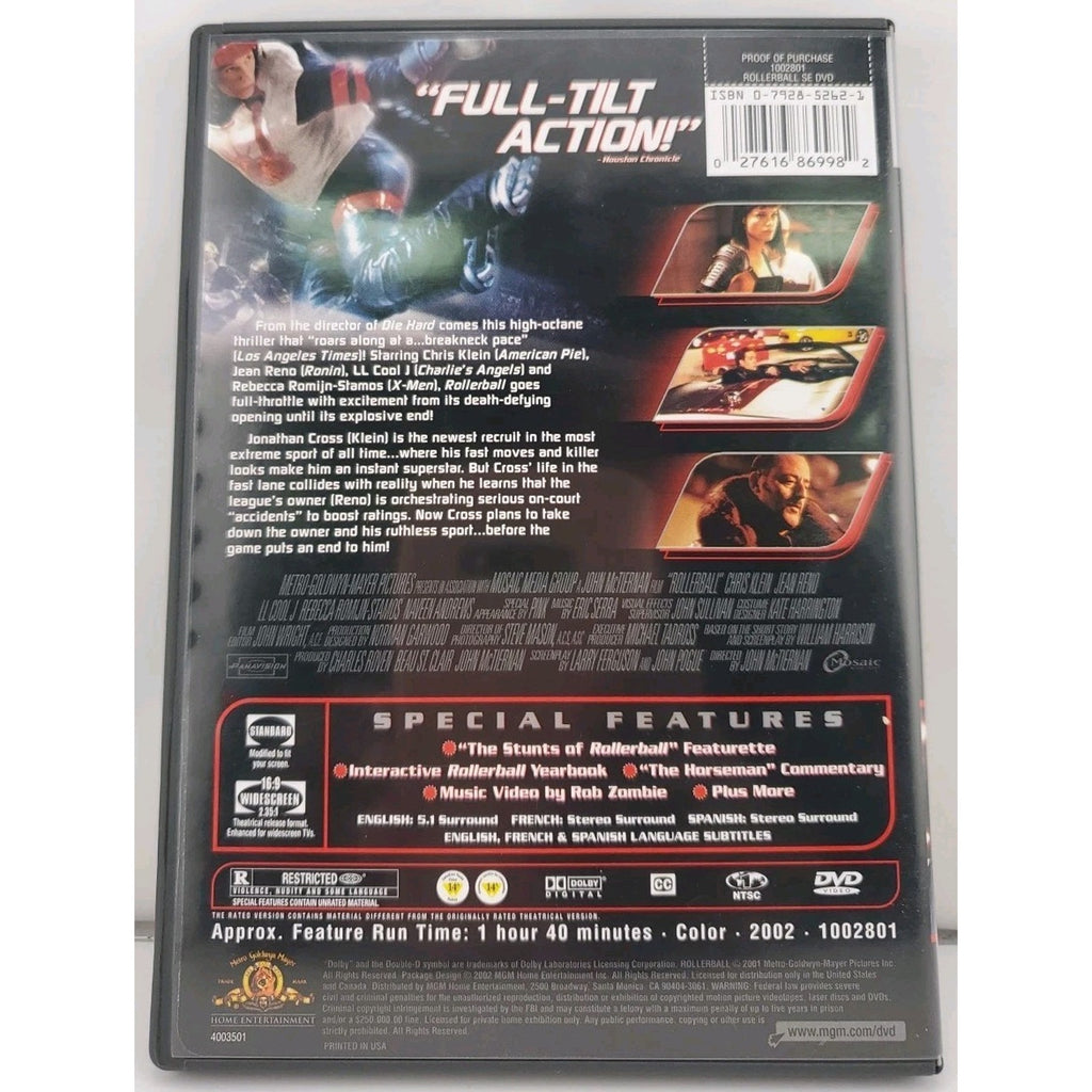Rollerball (DVD, 2002)