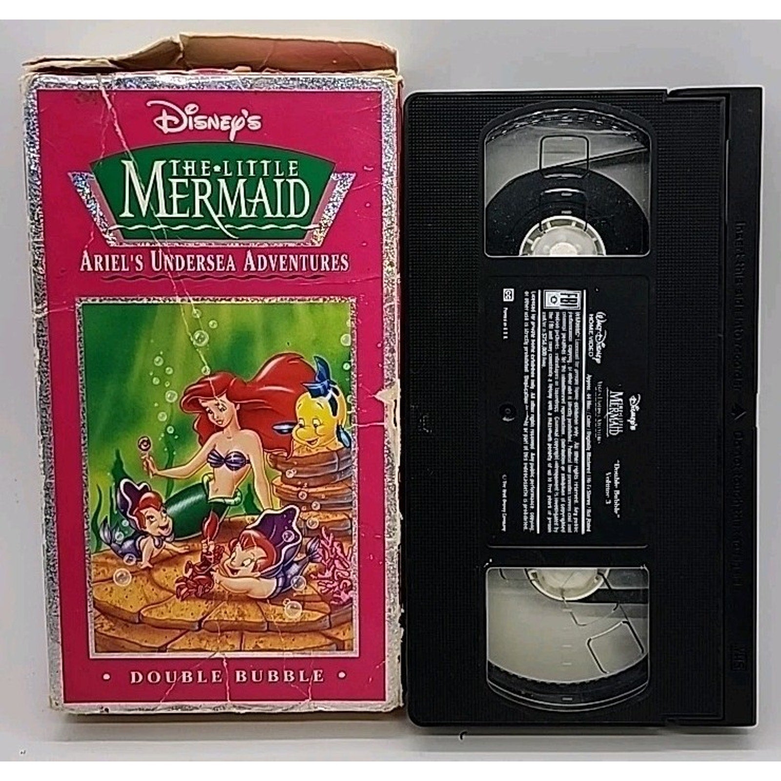 Disneys the Little Mermaid - Ariels Undersea Adventures - Double Bubble (VHS)