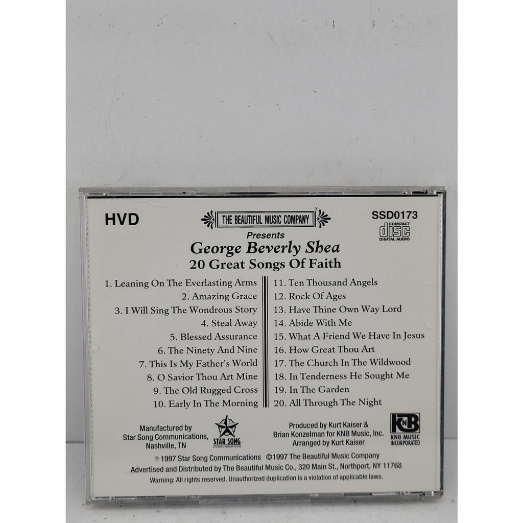 George Beverly Shea 20 Great Songs Of Faith CD