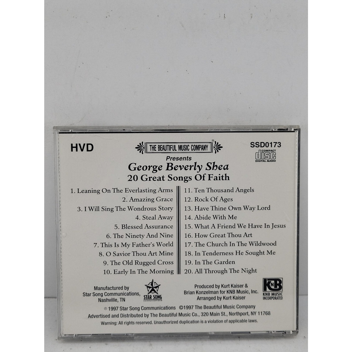 George Beverly Shea 20 Great Songs Of Faith CD