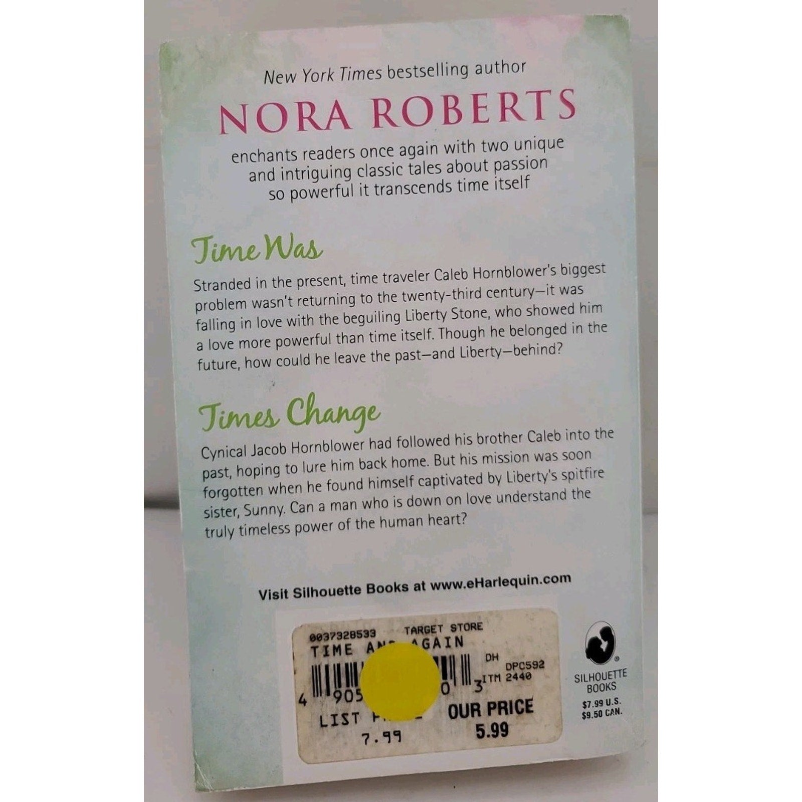 Time and Again : Time Was Times Change by Nora Roberts (2006, Paperback)