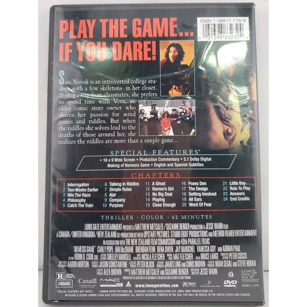 Nemesis Game (DVD, 2003)