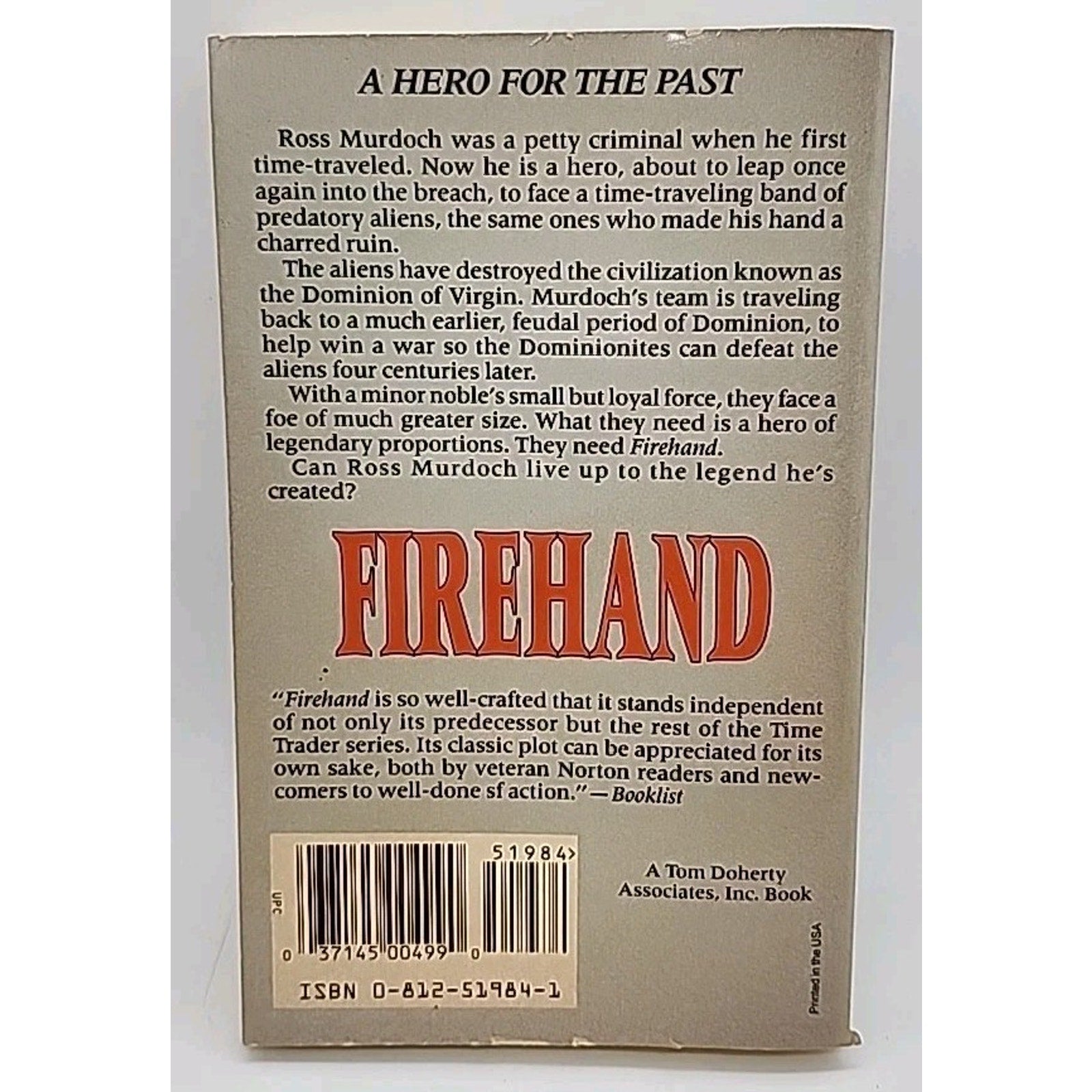 Fire Hand by P. M. Griffin and Andre Norton (1995, Mass Market)