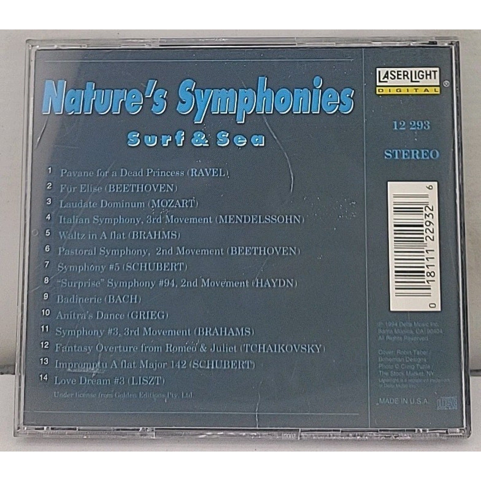 Nature's Symphonies: Surf & Sea by Various Artists (CD, May-1994, Laserlight)