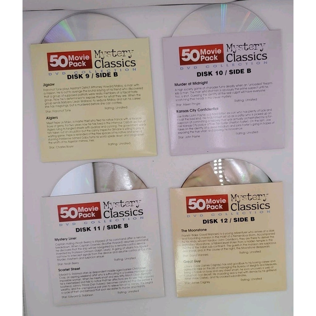Mystery Classics 50 Movie Pack (DVD, 2004, 12-Disc Set)
