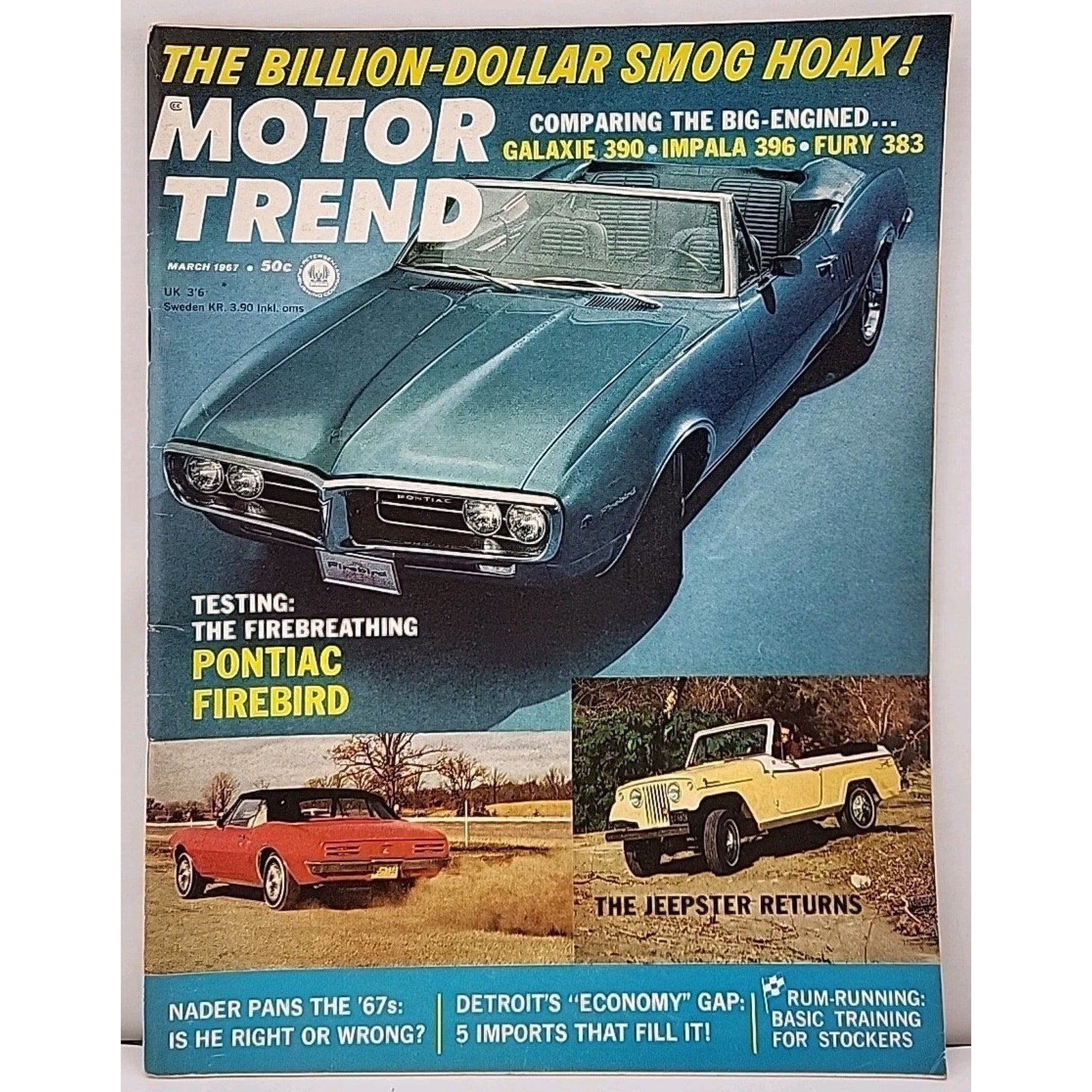 Motor Trend Magazine March 1967 Vol. 19 No. 3