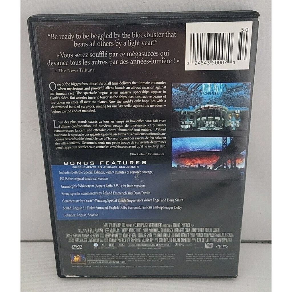 Independence Day (DVD, 2007, Lenticular)