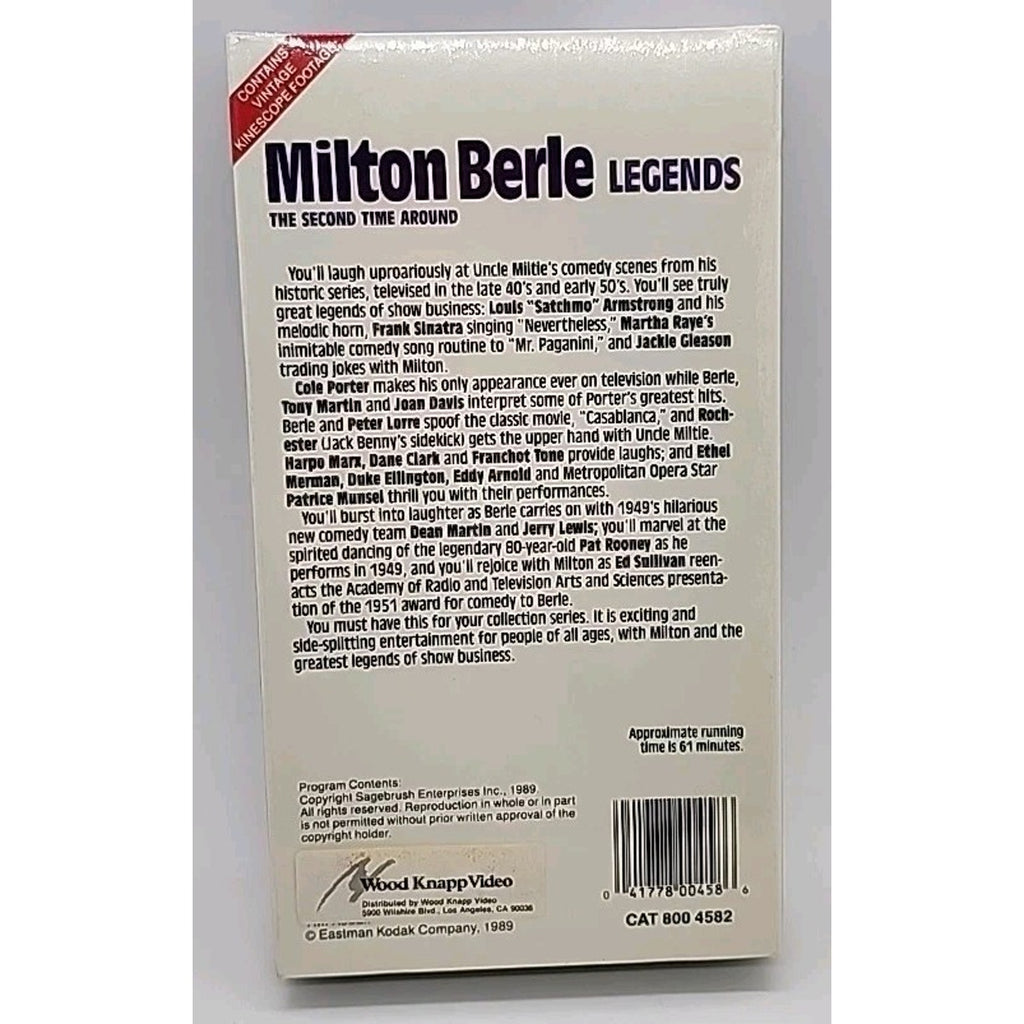 Milton Berle - The Second Time Around - Legends - VHS *Brand New*