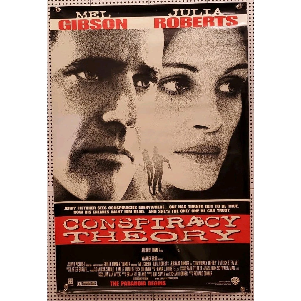 Conspiracy Theory 1997 Movie Poster 40x27 Mel Gibson Julia Roberts