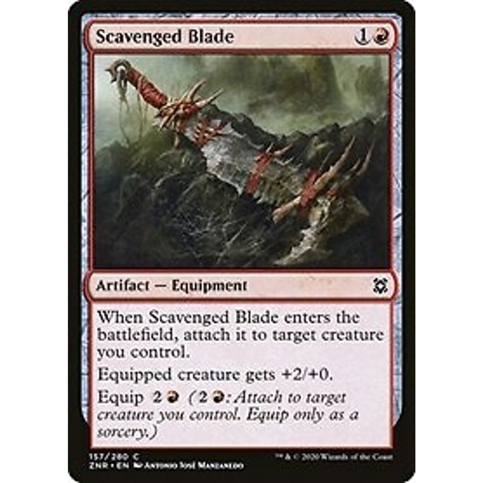 Scavenged Blade (157) Zendikar Rising Mtg x4 4x ZNR Magic