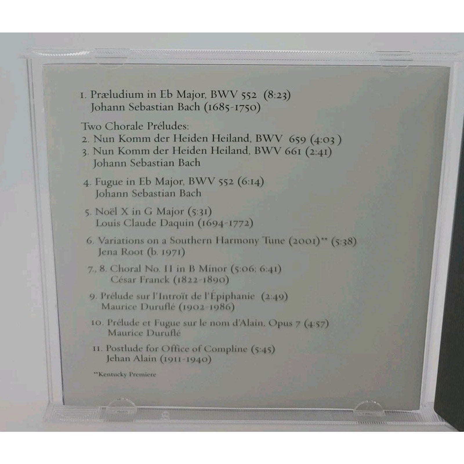 The Dedicatory Recital, Letourneau Organ, Opus 93, At The Abbey Of Gethsemani CD