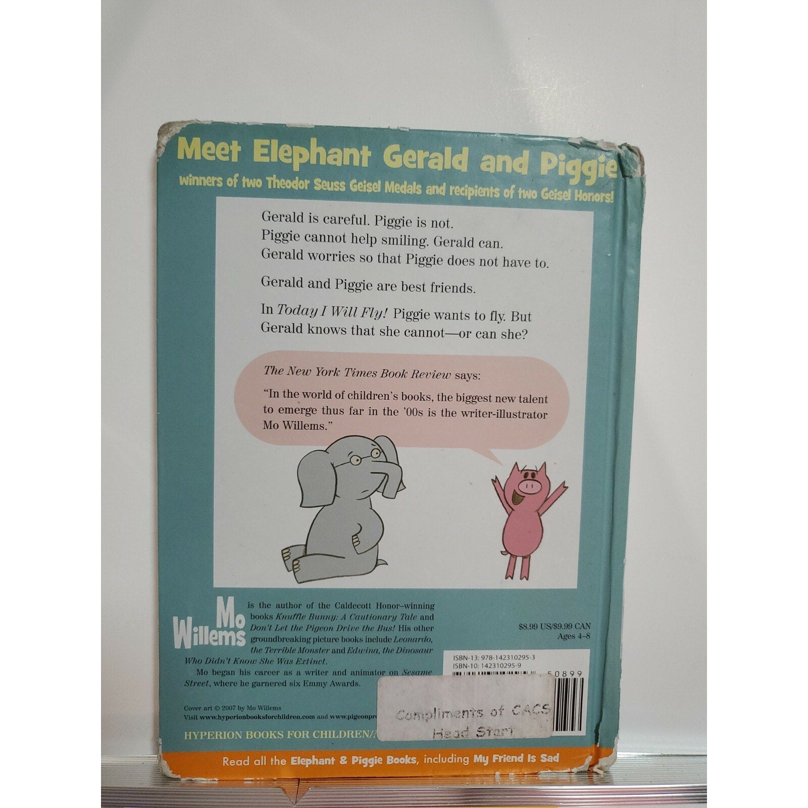 TODAY I WILL FLY! By Mo Willems 1st Edition Printing Hardcover Book Hyperion