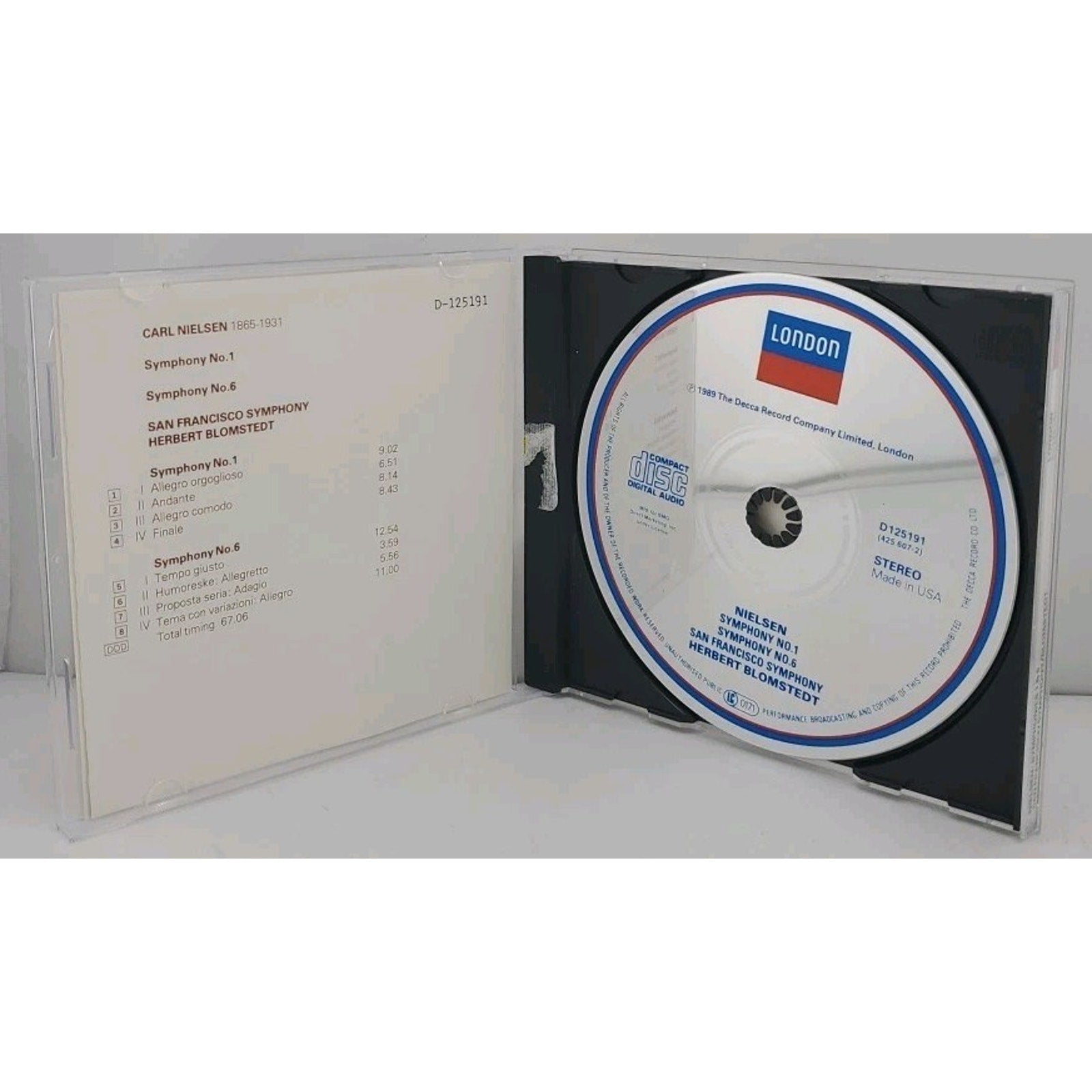 Nielsen Symphonies 1 & 6 - San Francisco Symphony - Herbert Blomstedt CD