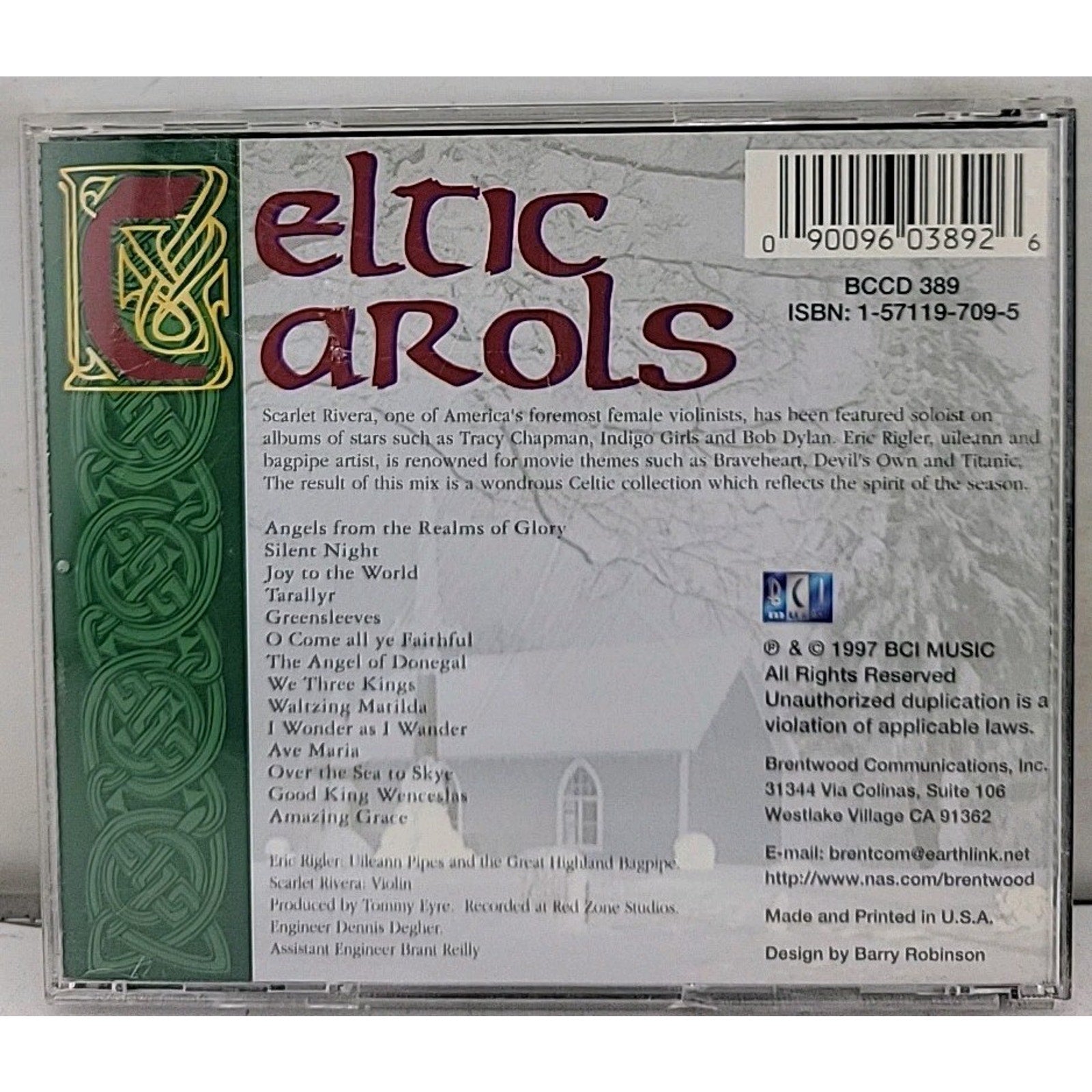 Celtic Carols by Rigler, Eric (CD, 1999)