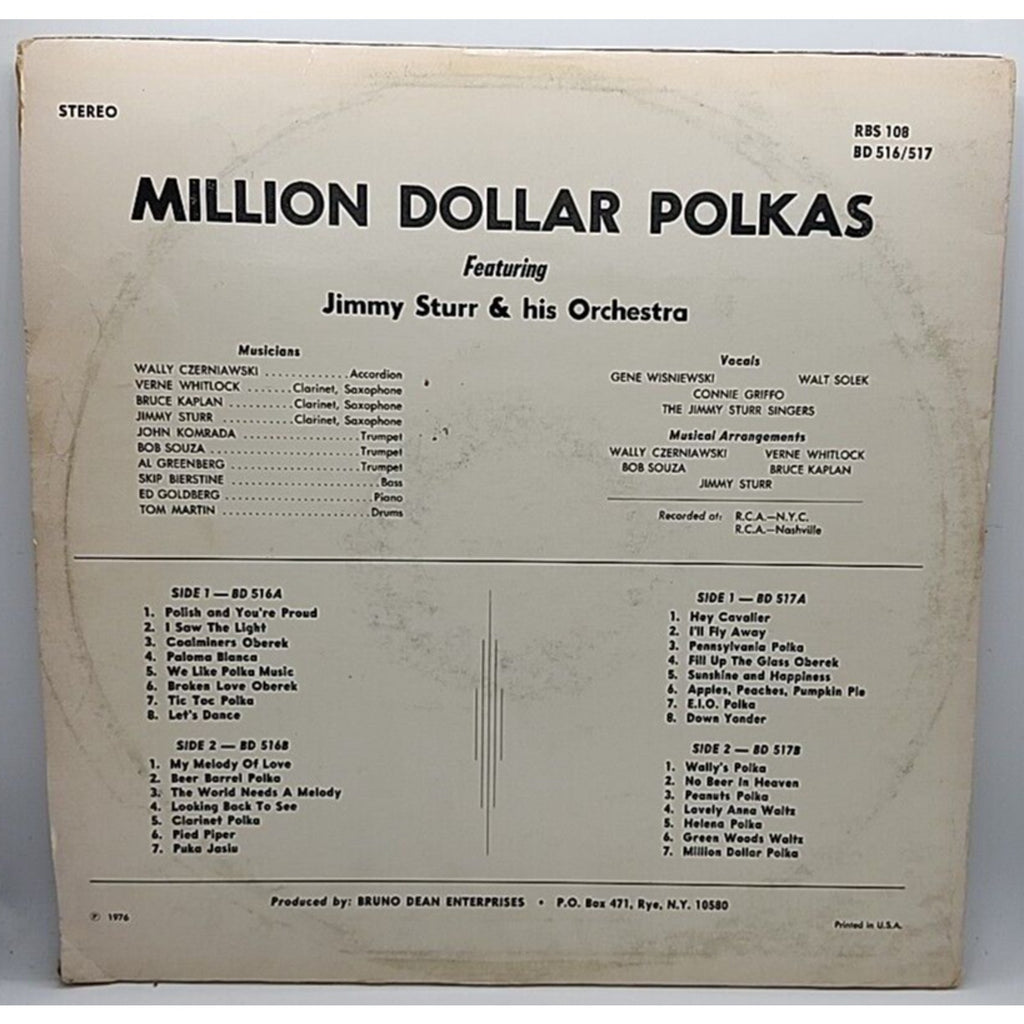 Million Dollar Polkas - Jimmy Sturr and his Orchestra (Record)