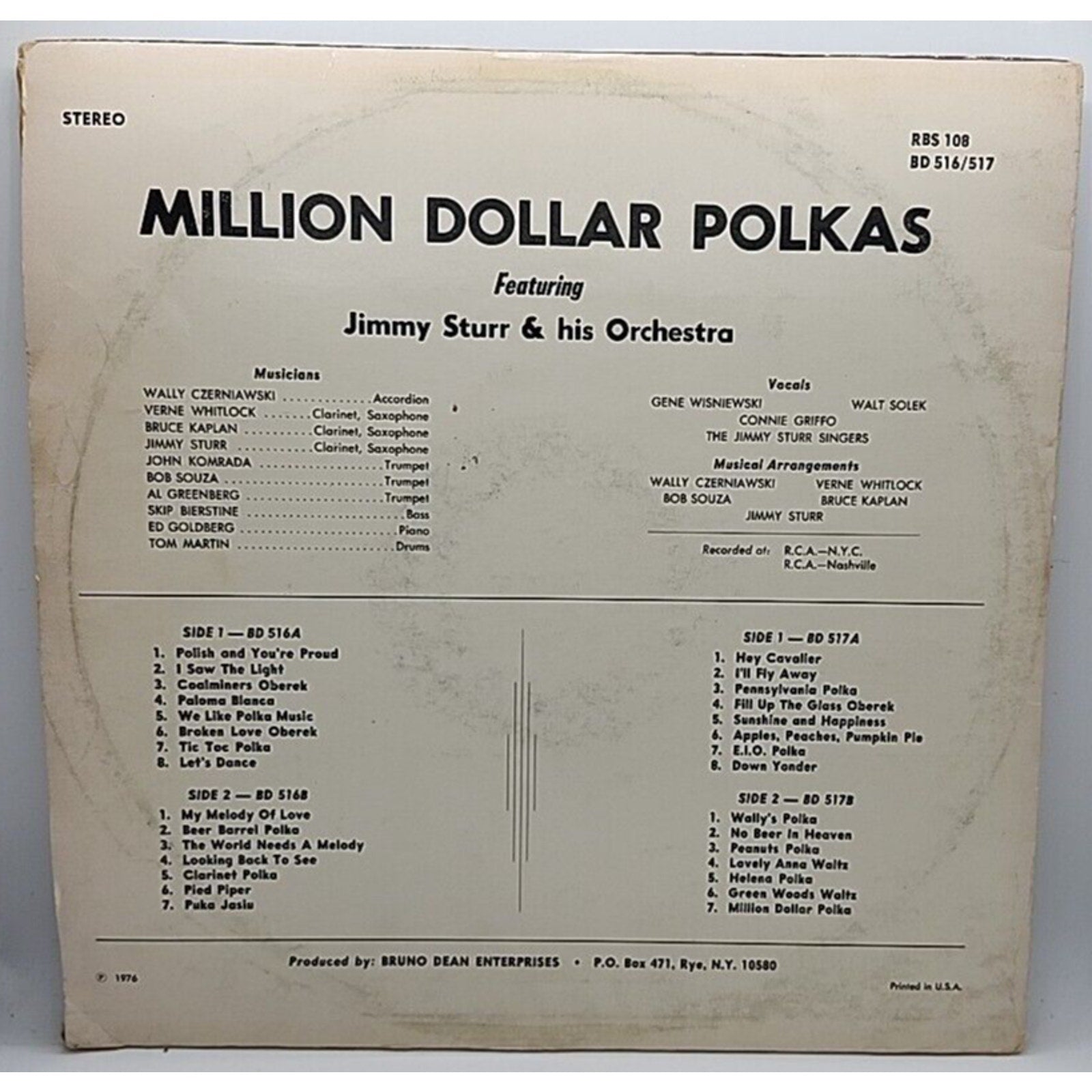 Million Dollar Polkas - Jimmy Sturr and his Orchestra (Record)