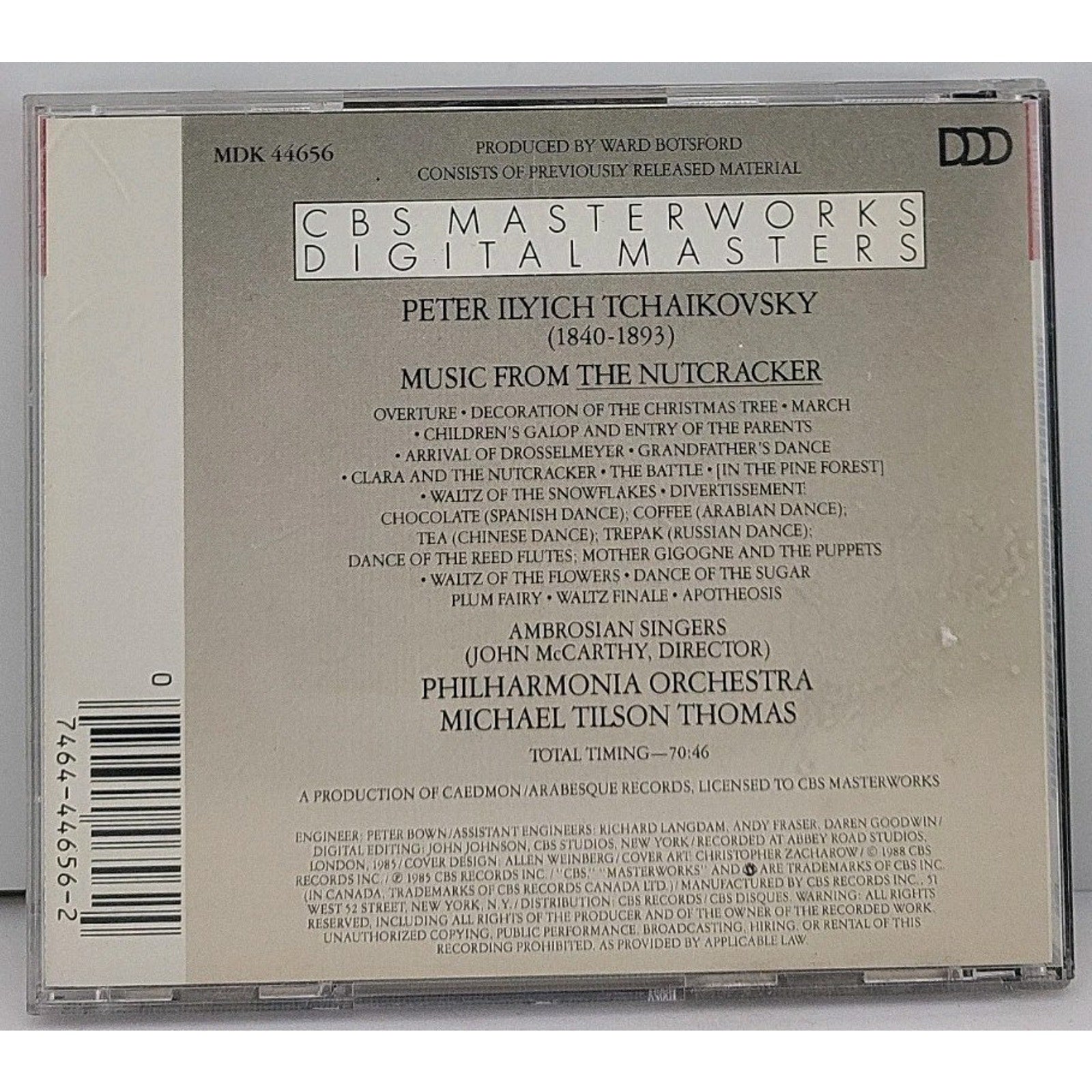 Tchaikovsky : Music from the Nutcracker Philharmonia Orchestra (CD)