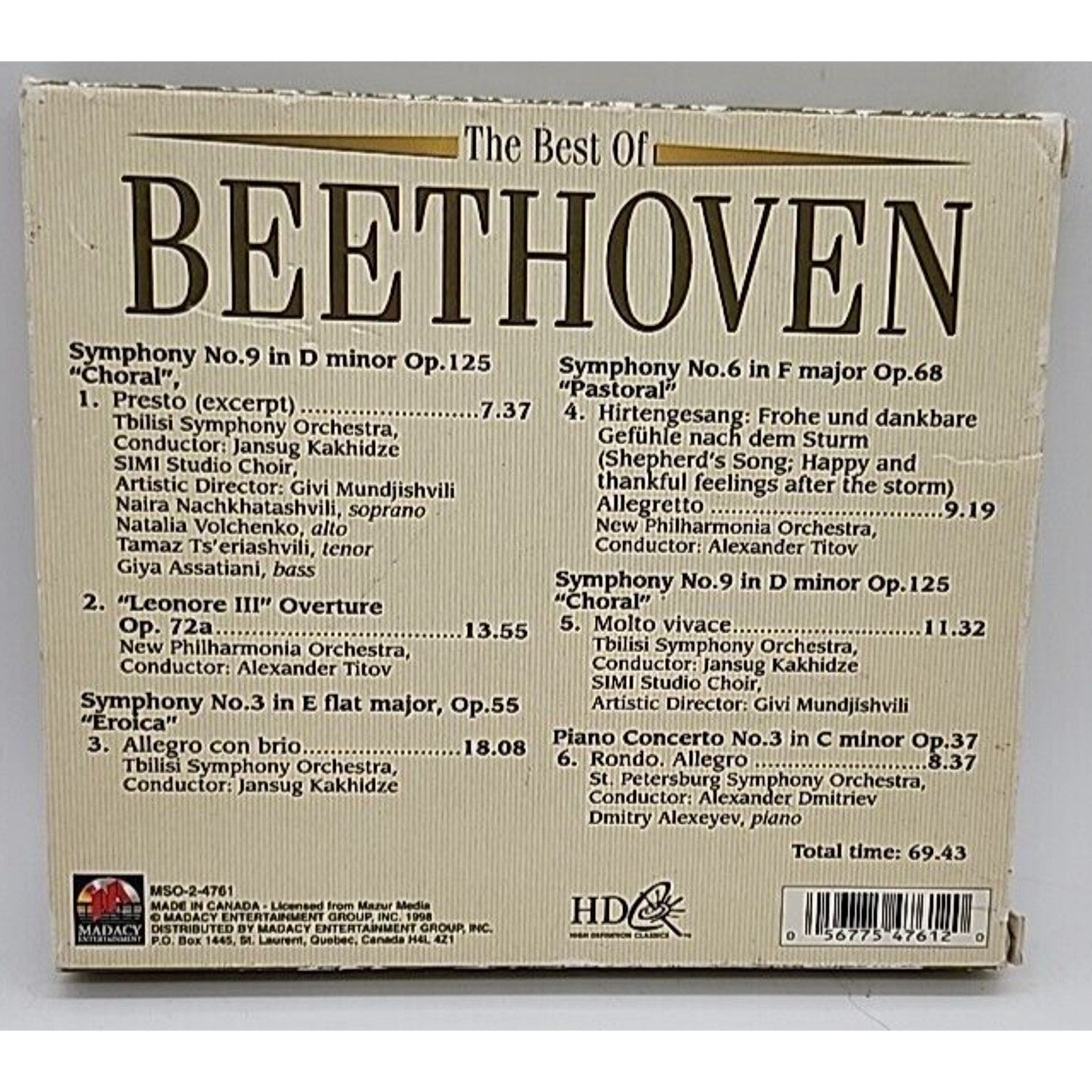 Best of Beethoven by Ludwig van Beethoven (CD, 1999)
