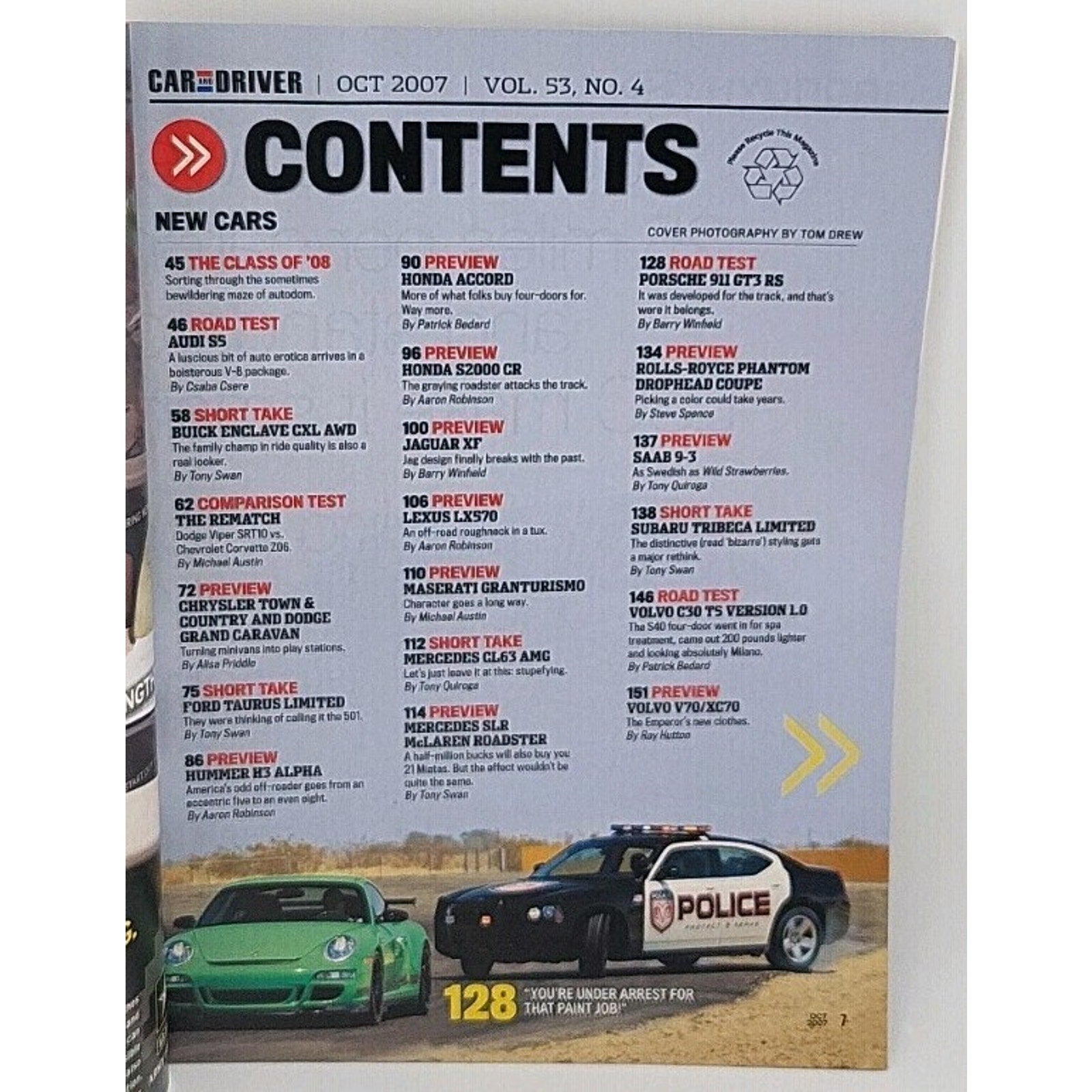 Car And Driver Magazine - October 2007 - Vol. 53 No. 4