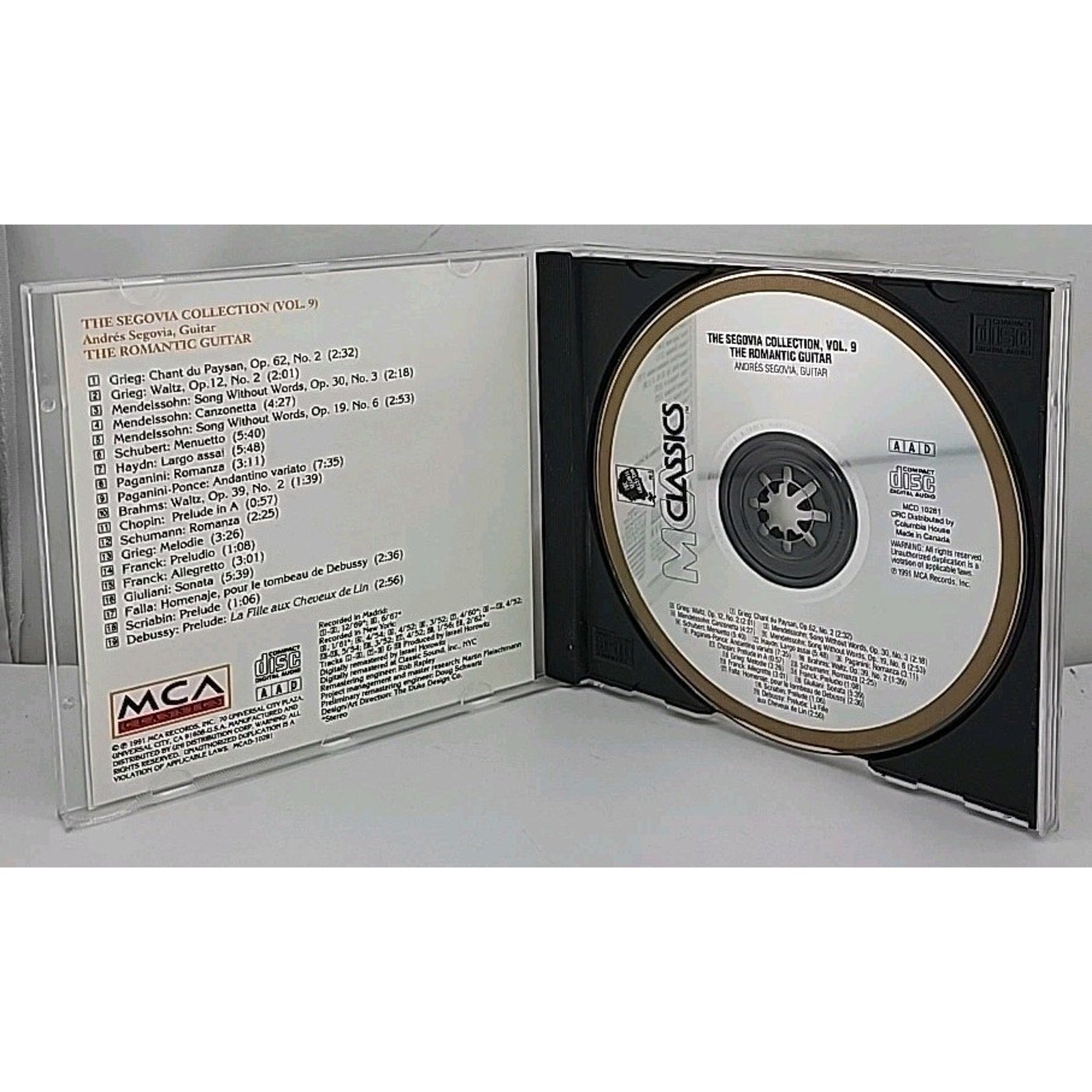 The Legendary Andres Segovia - The Romantic Guitar (CD)