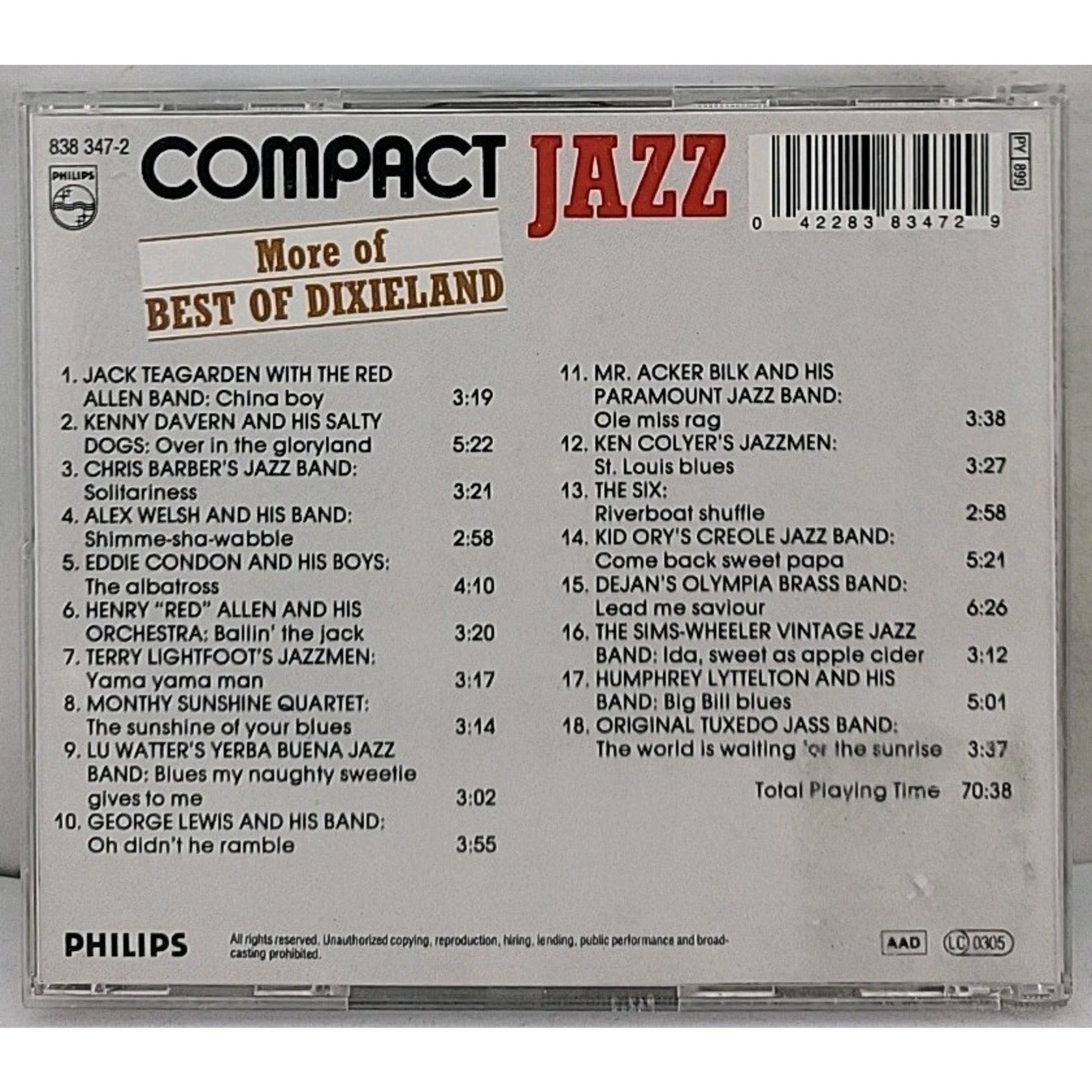More Best Dixie: Compact Jazz by Various Artists (CD, Sep-1989, Verve)