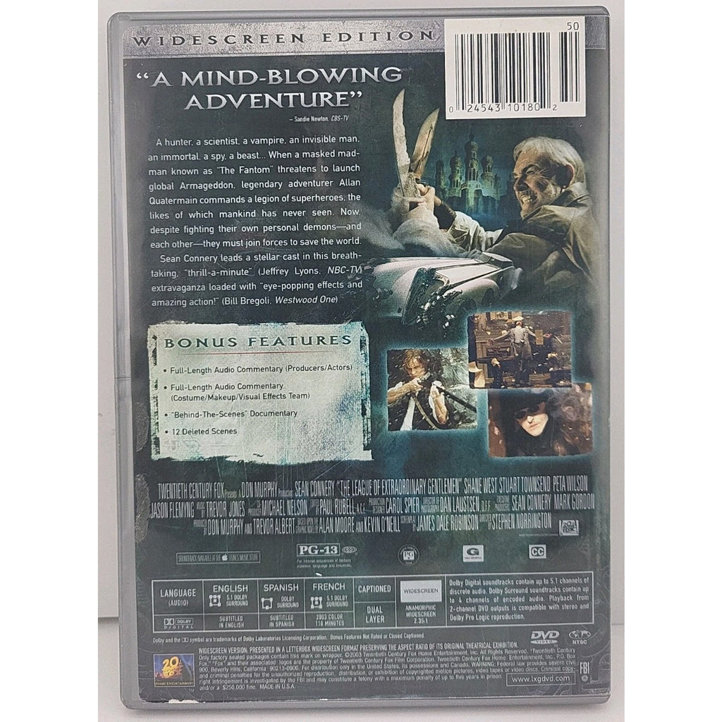 The League of Extraordinary Gentlemen (DVD, 2003, Widescreen)