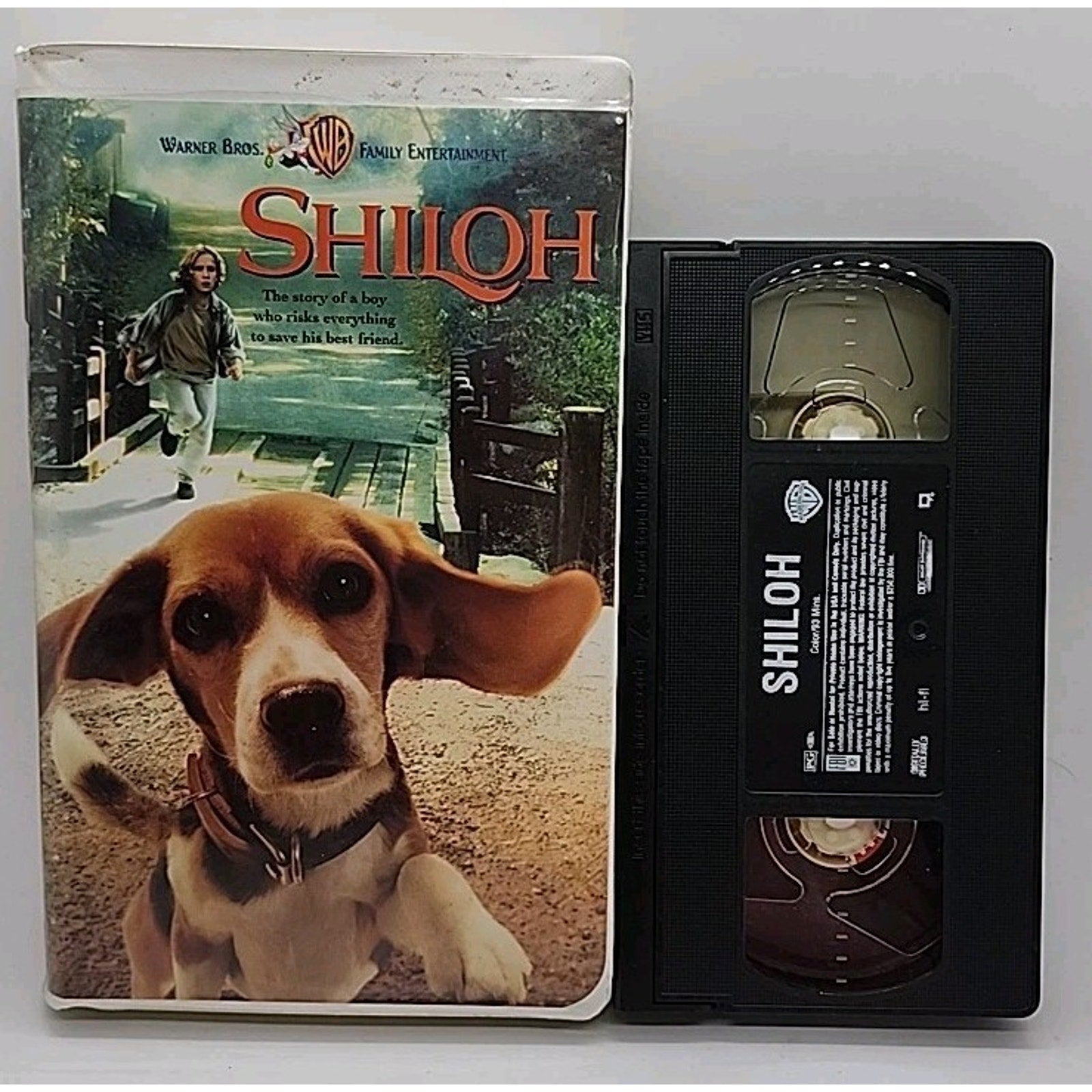 Shiloh VHS, 1997, Warner Family Entertainment Clam Shell 36307 Beagle Dog movie