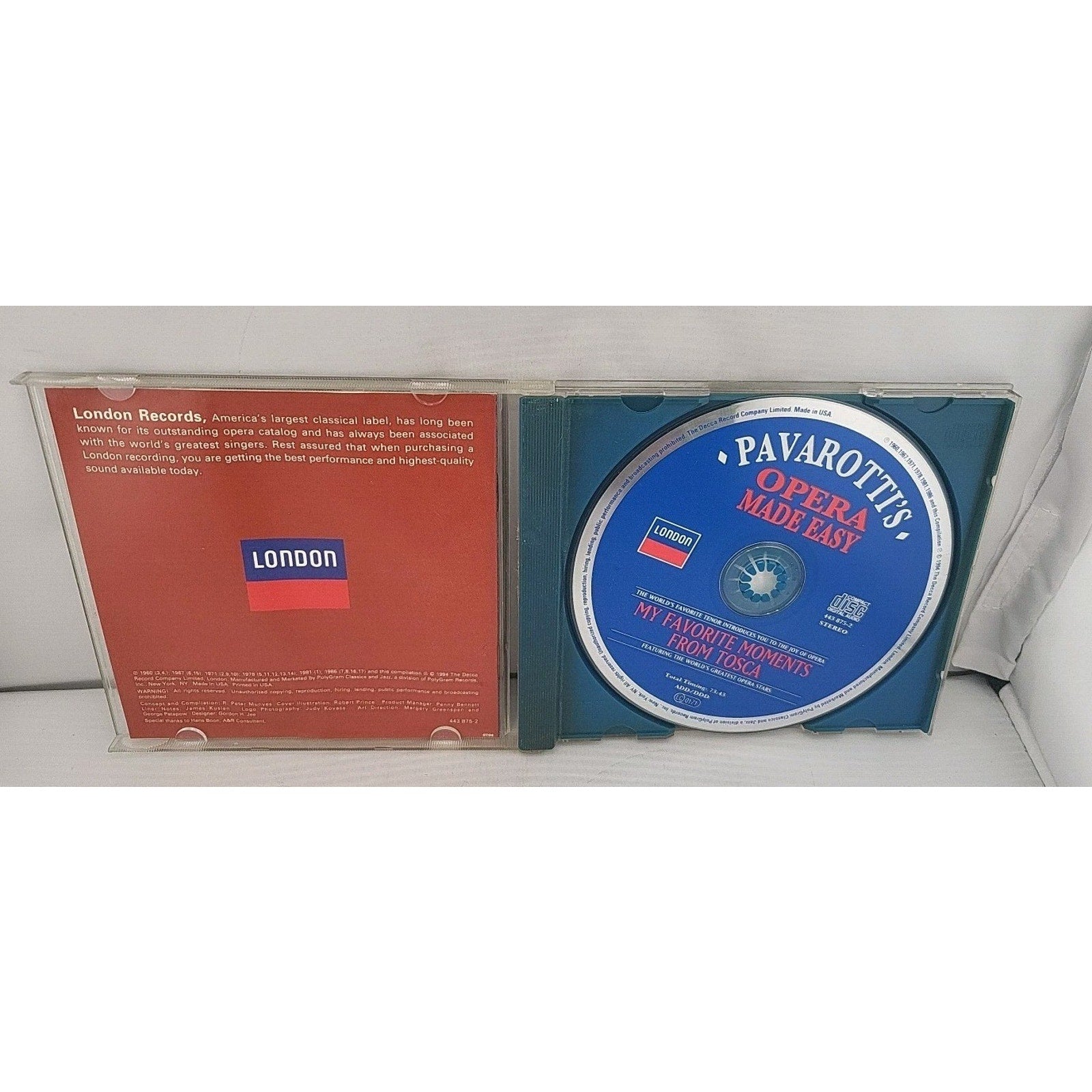 My Favorite Moments from Tosca by Various (CD, 1994)