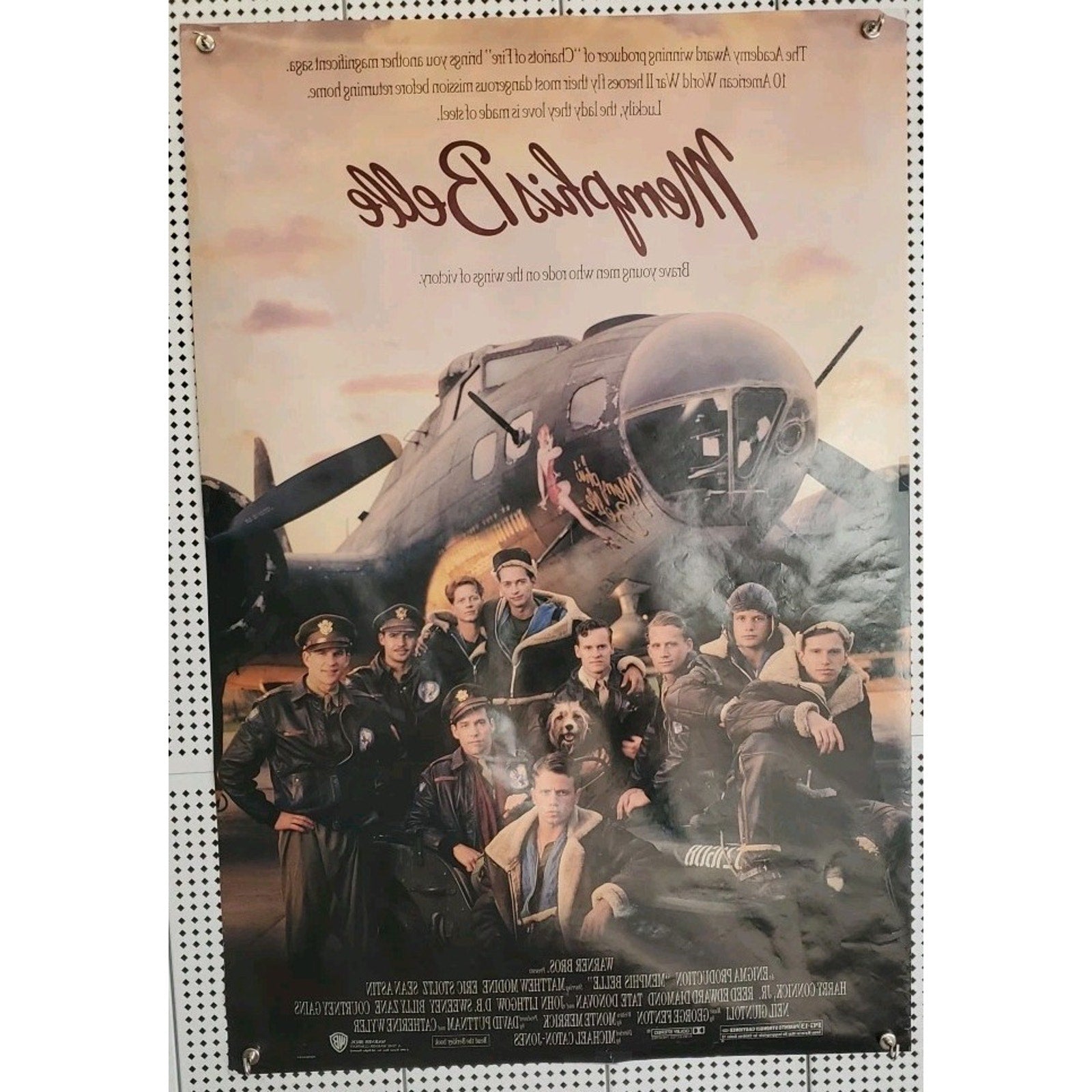 Original 1990 Memphis Belle Movie Poster 27 x 40