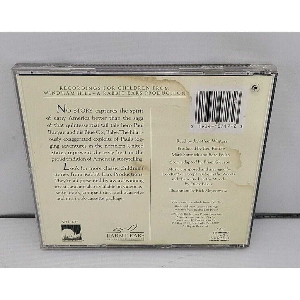 Jonathan Winters Paul Bunyan CD Leo Kottke Duck Baker