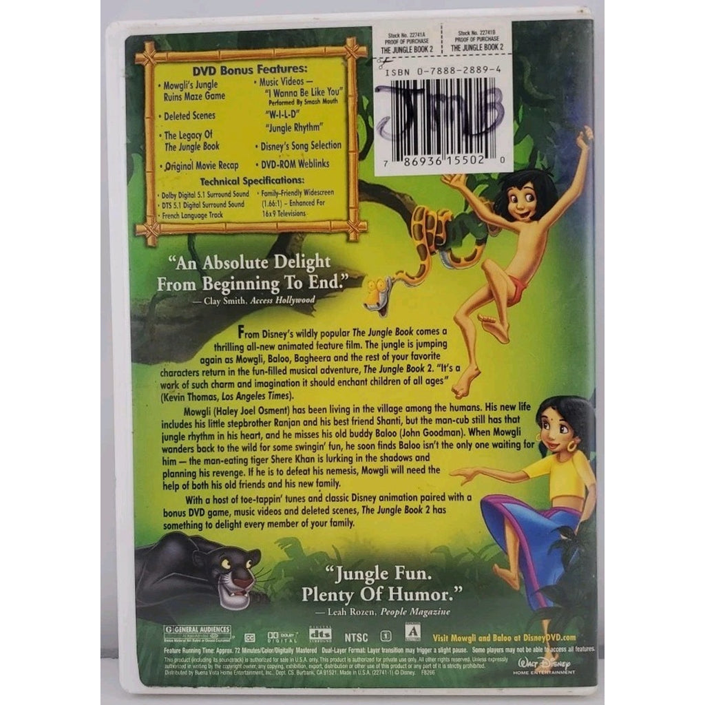 Jungle Book 2 (DVD, 2003)