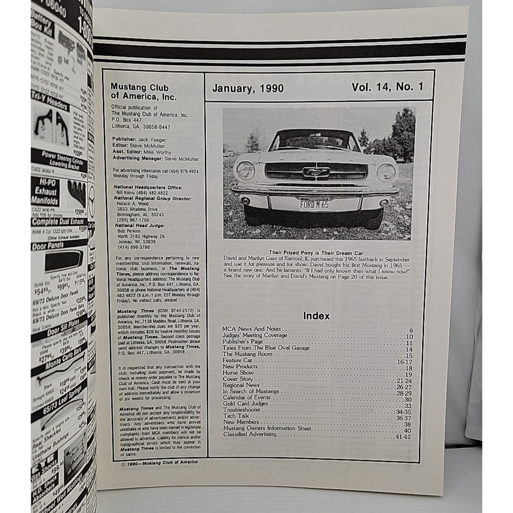 Mustang Times January 1990 Magazine
