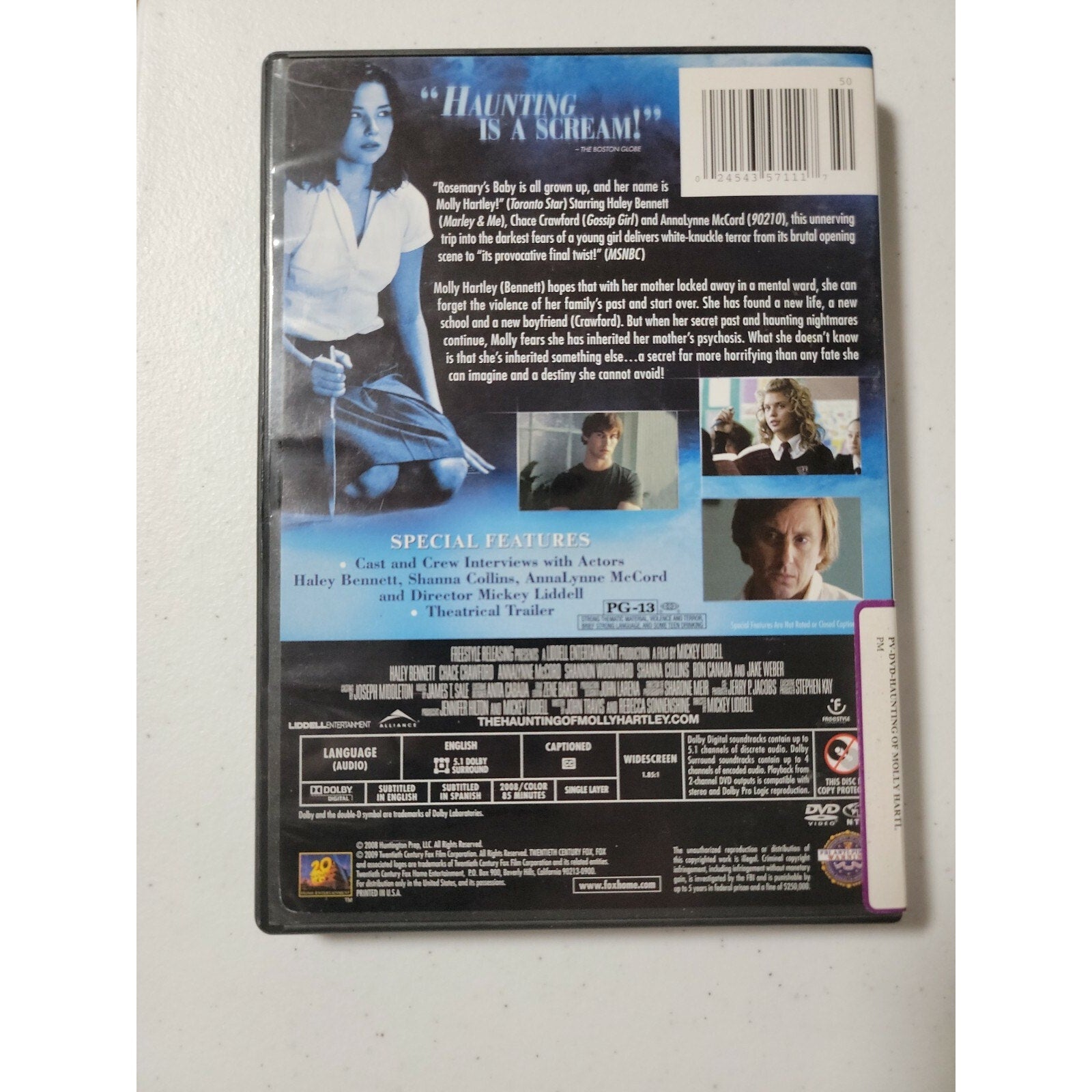 The Haunting of Molly Hartley (DVD, Widescreen)