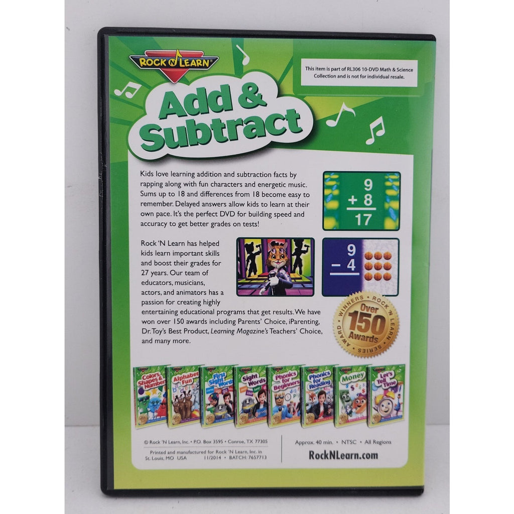 Rock N Learn Add & Subtract DVD
