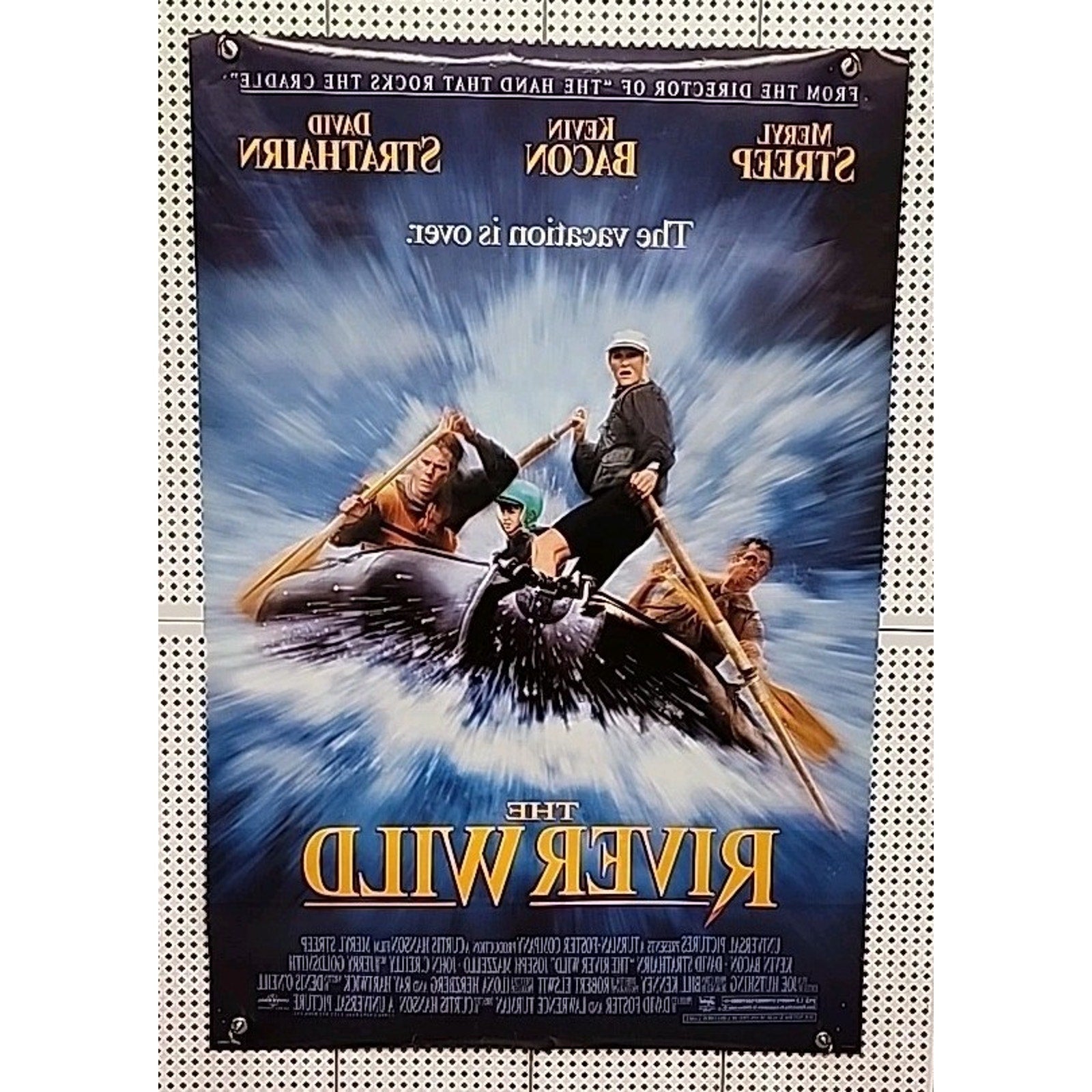 39x26 Original 1994 The River Wild Movie Film Poster Meryl Streep Kevin Bacon