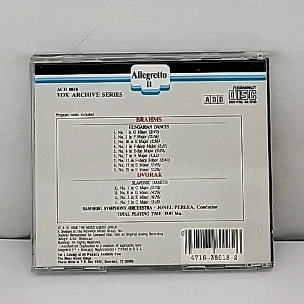 Brahms: Hungarian Dances; Dvorak: Slavonic Dances CD - Allegretto - ACD 8018