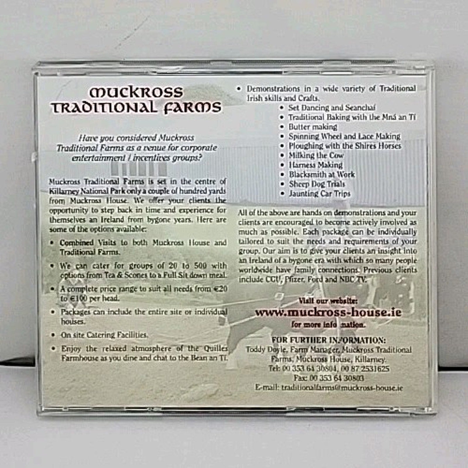 Muckross Traditional Farms - Corporate Dining & Events CD