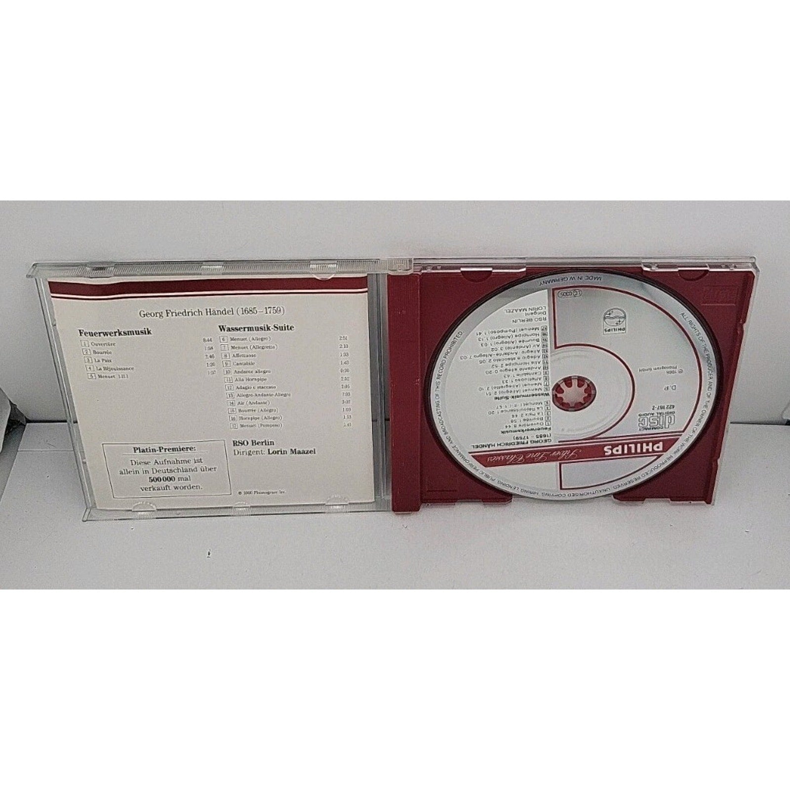 Georg Friedrich Händel Feuerwerksmusik/ Wassermusik - Suite CD