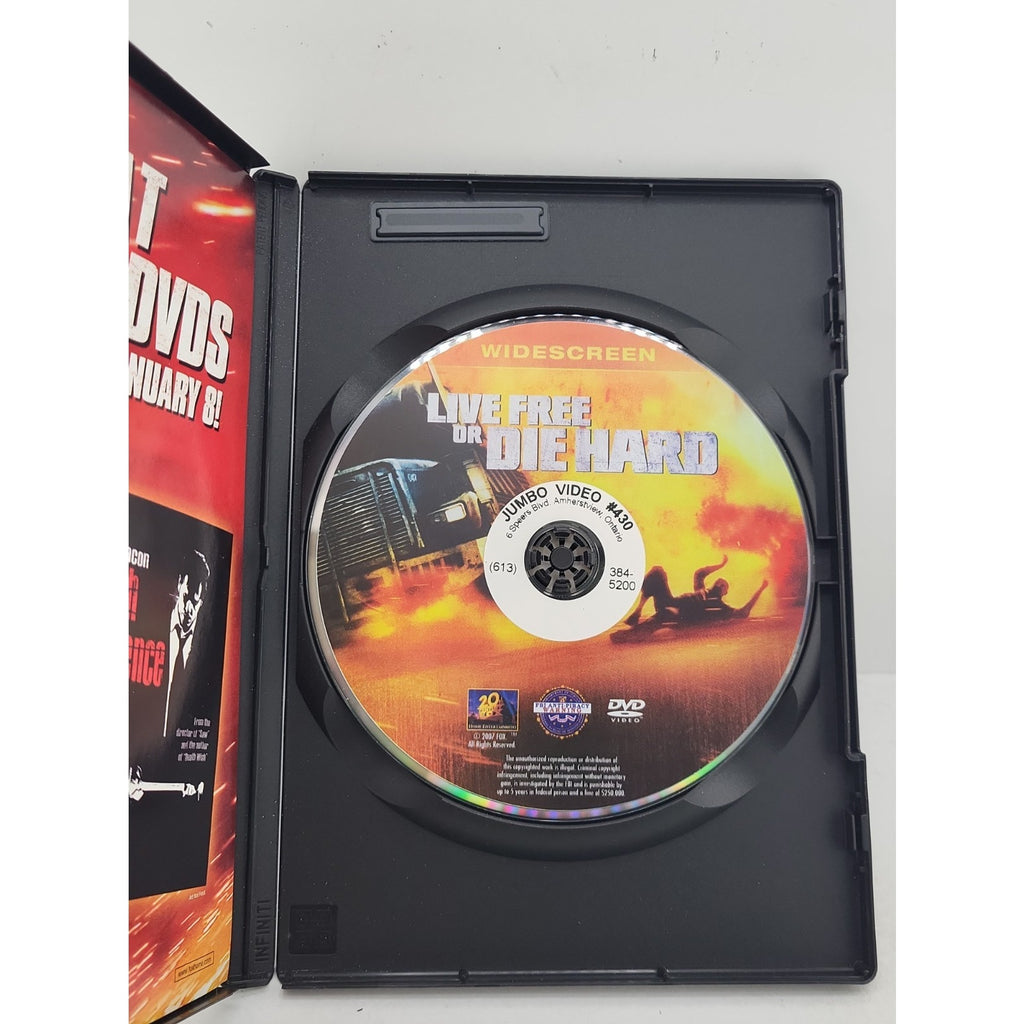Die Hard 4: Live Free or Die Hard (DVD, 2007, Canadian Unrated Widescreen...