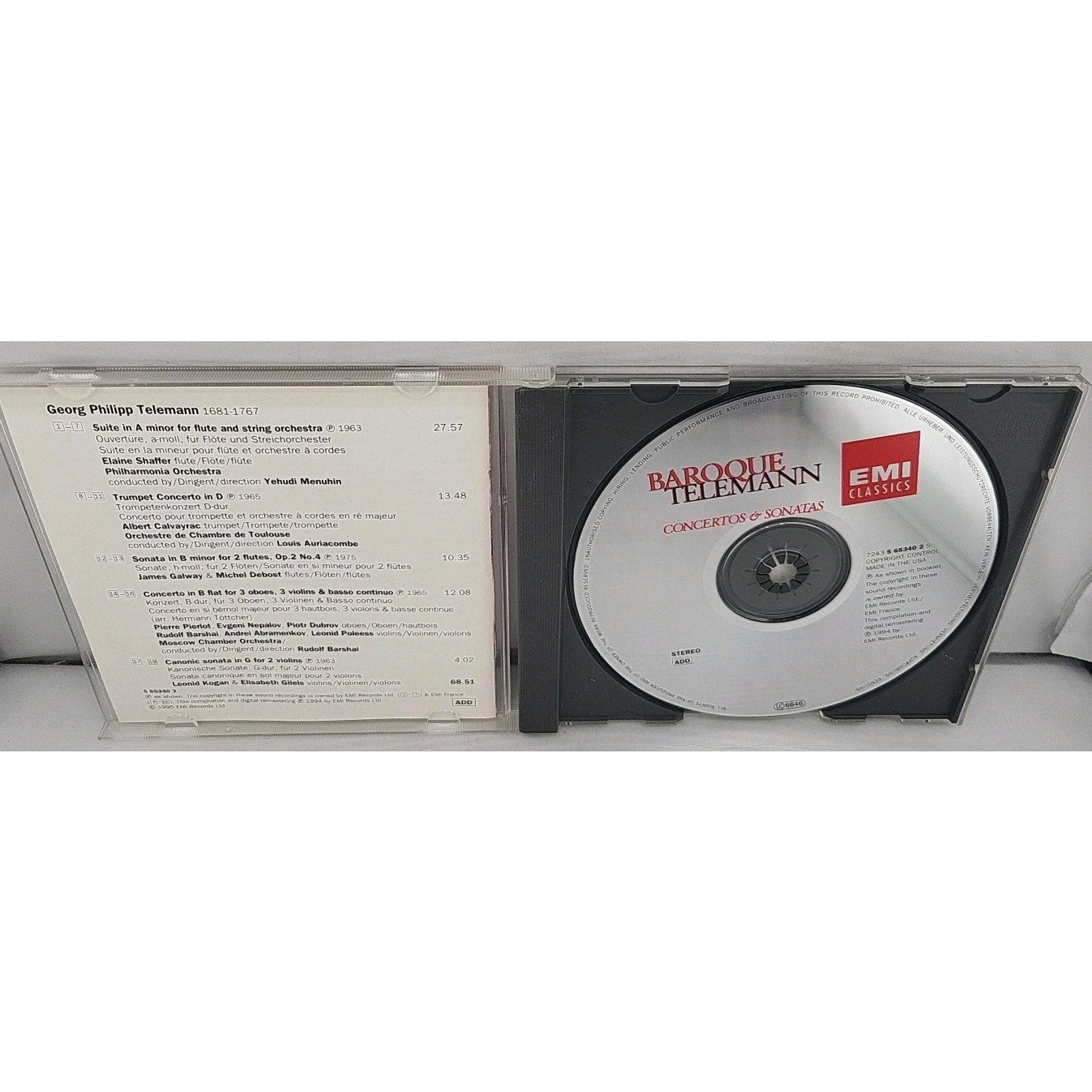 Baroque Vol.9 - Telemann: Concertos & Sonatas (CD, EMI, 1995)