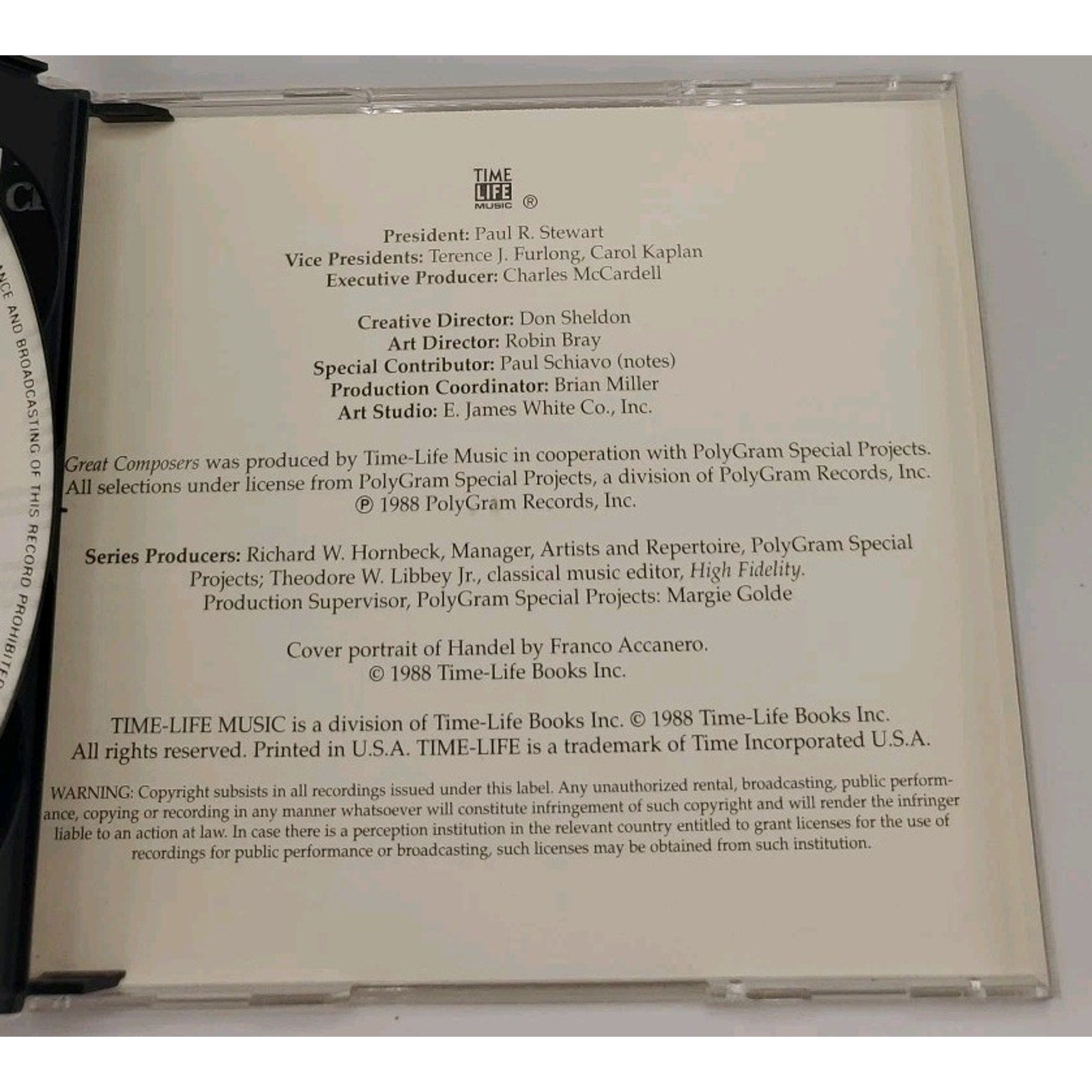 Handel Great Composers CD