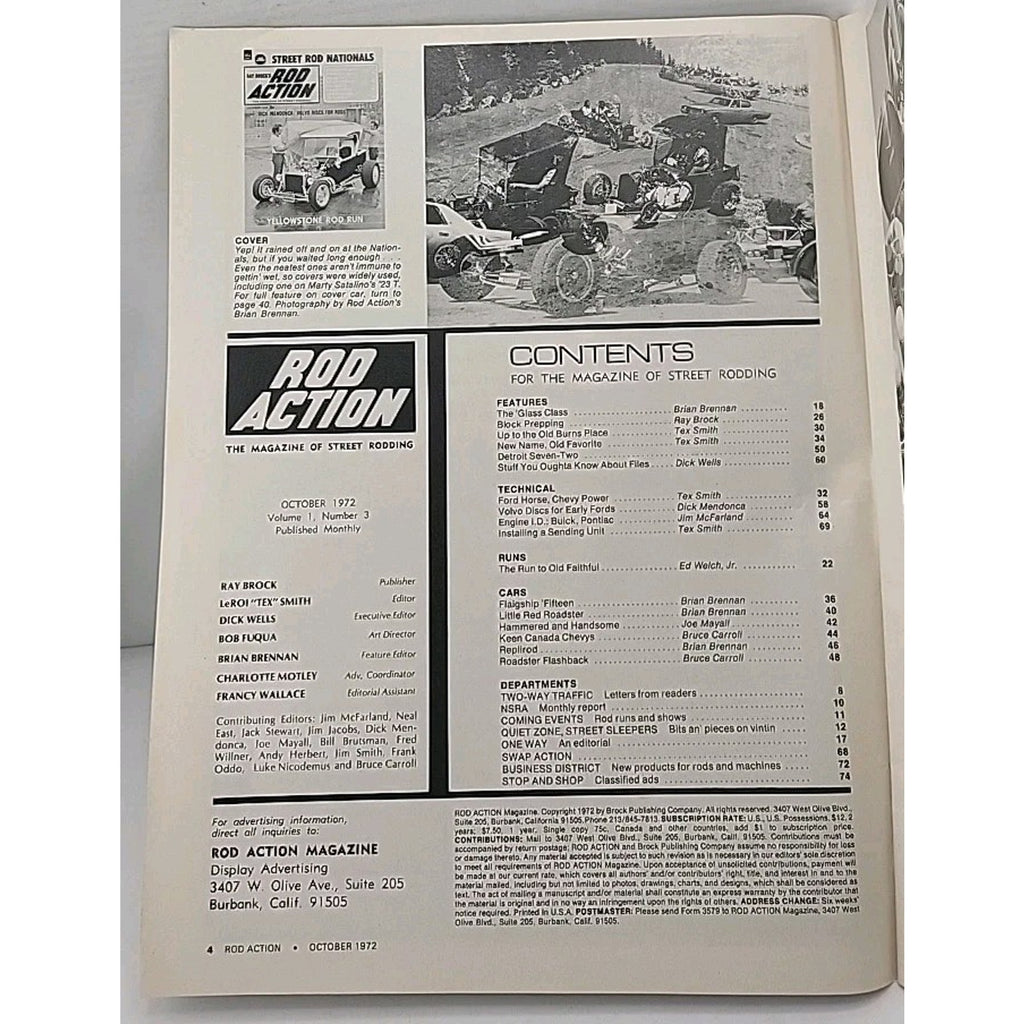 Rod Action Magazine - October 1972 - Volume 1 Number 3