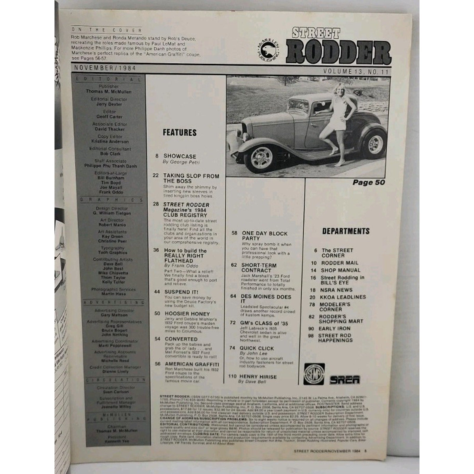 Street Rodder Magazine - November 1984 - Vol. 13 No. 11