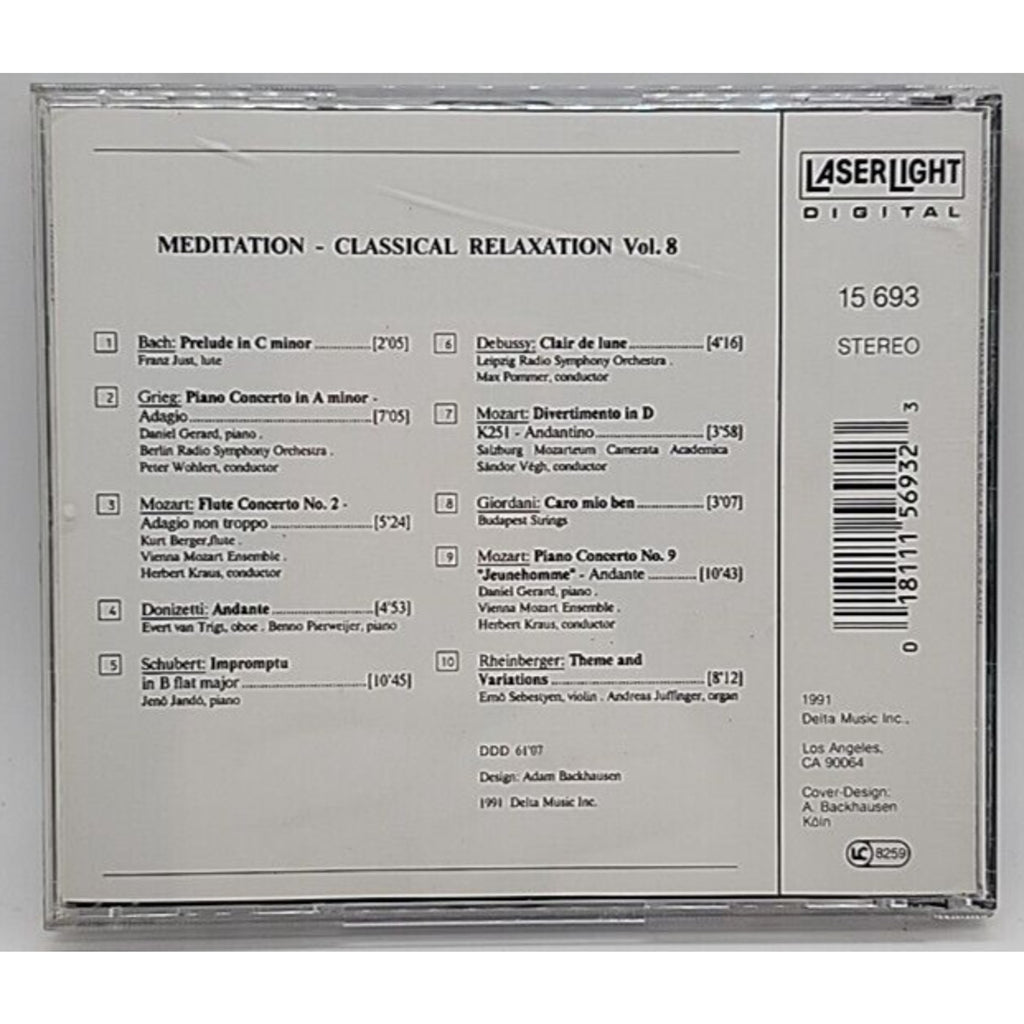 Vol. 8-Classical Relaxation by Meditation (CD, 1991)