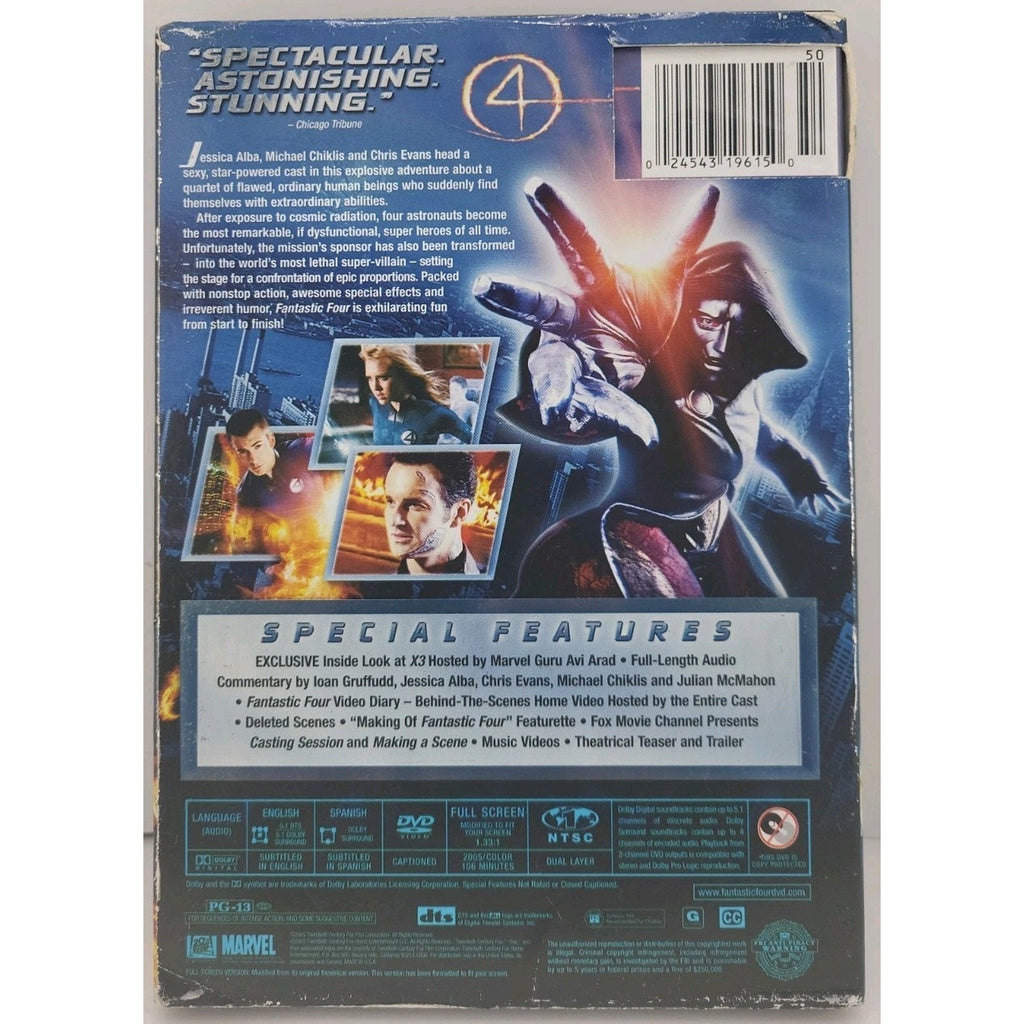 Fantastic Four (DVD, 2005, Full Screen)