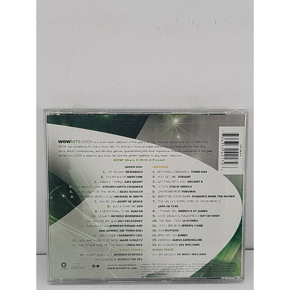 Wow Hits 2004 CD Contemporary Chrisian Pop 2 Disc Various Artists
