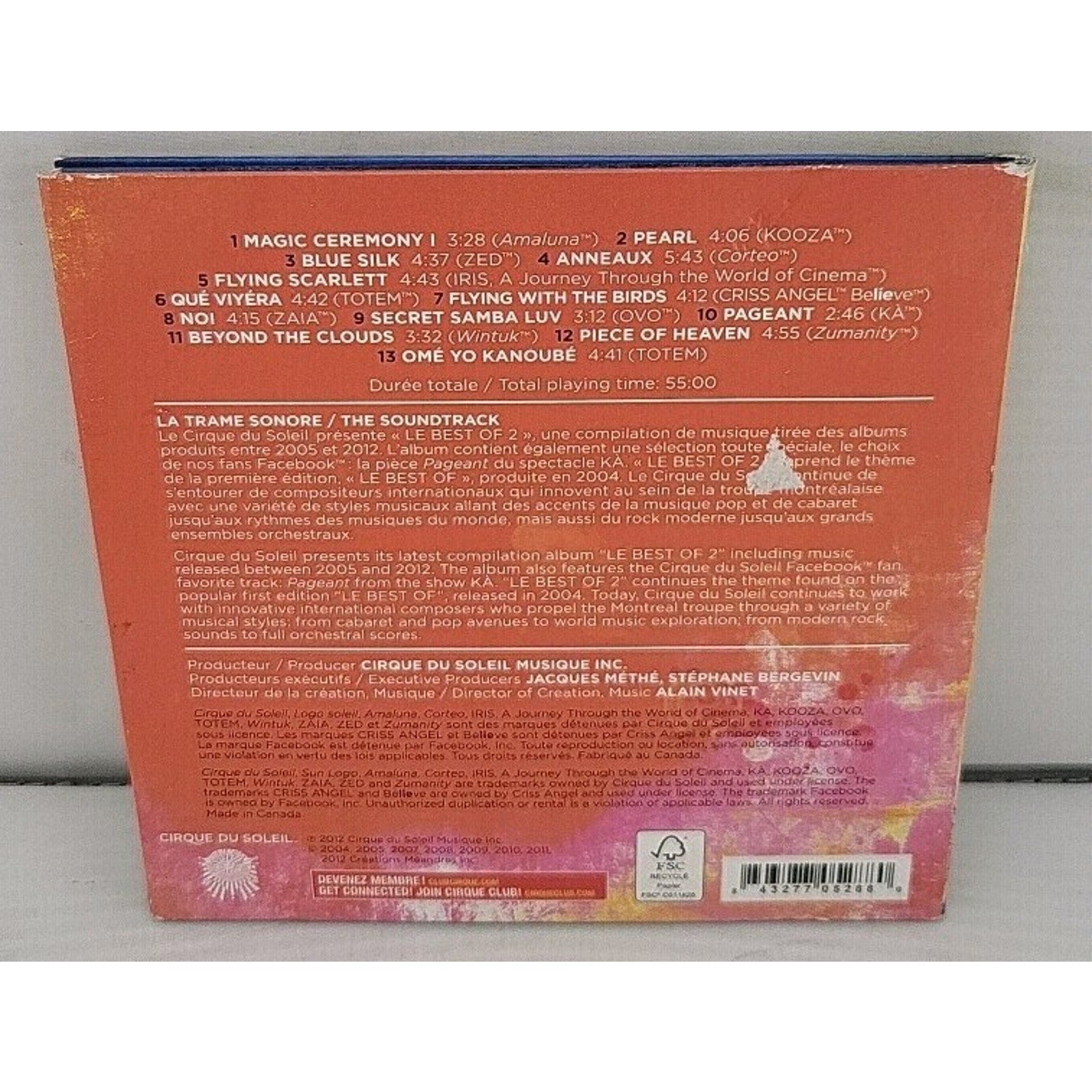 Le Best of 2 by Cirque Du Soleil (CD, 2012)