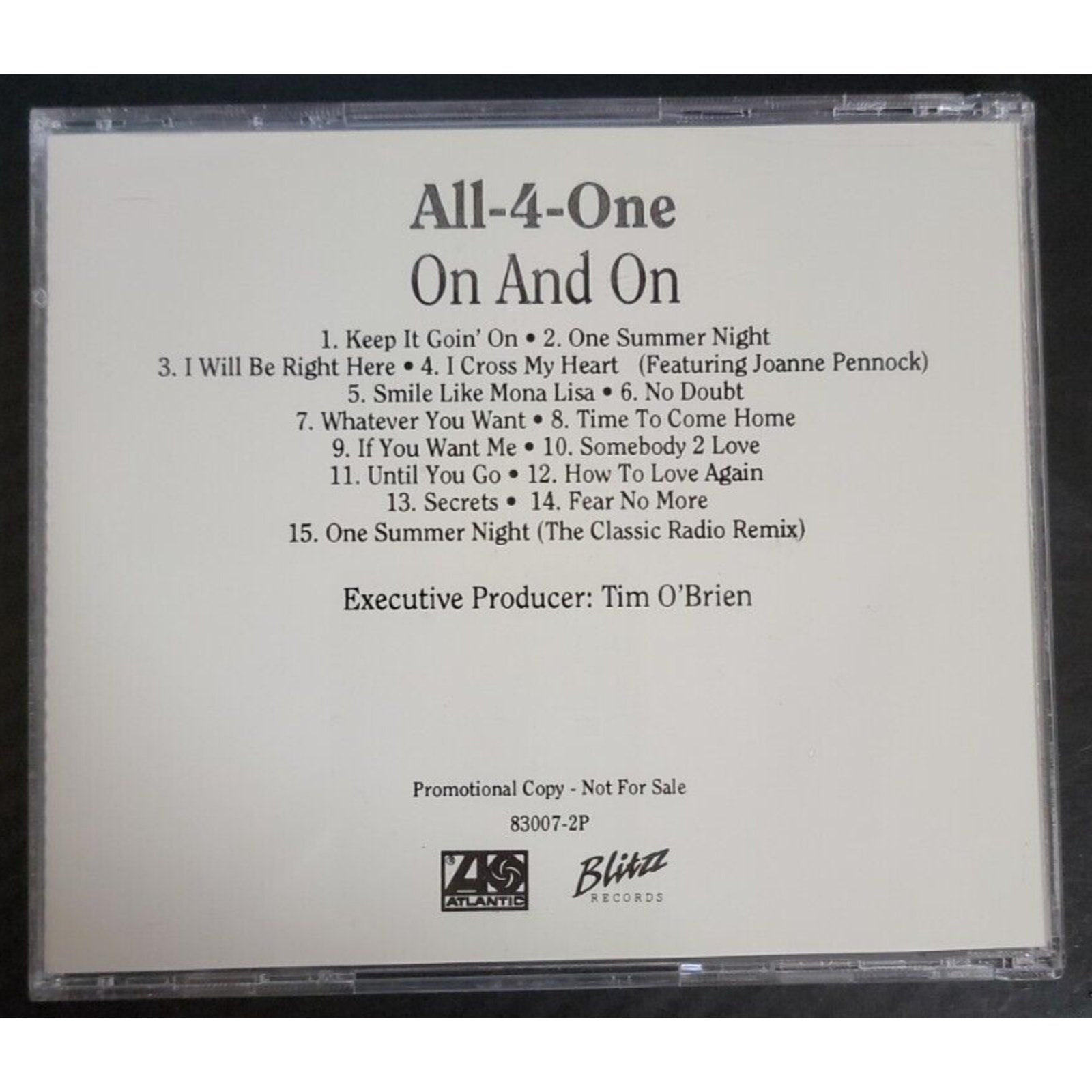 All-4-One On And On CD PROMO