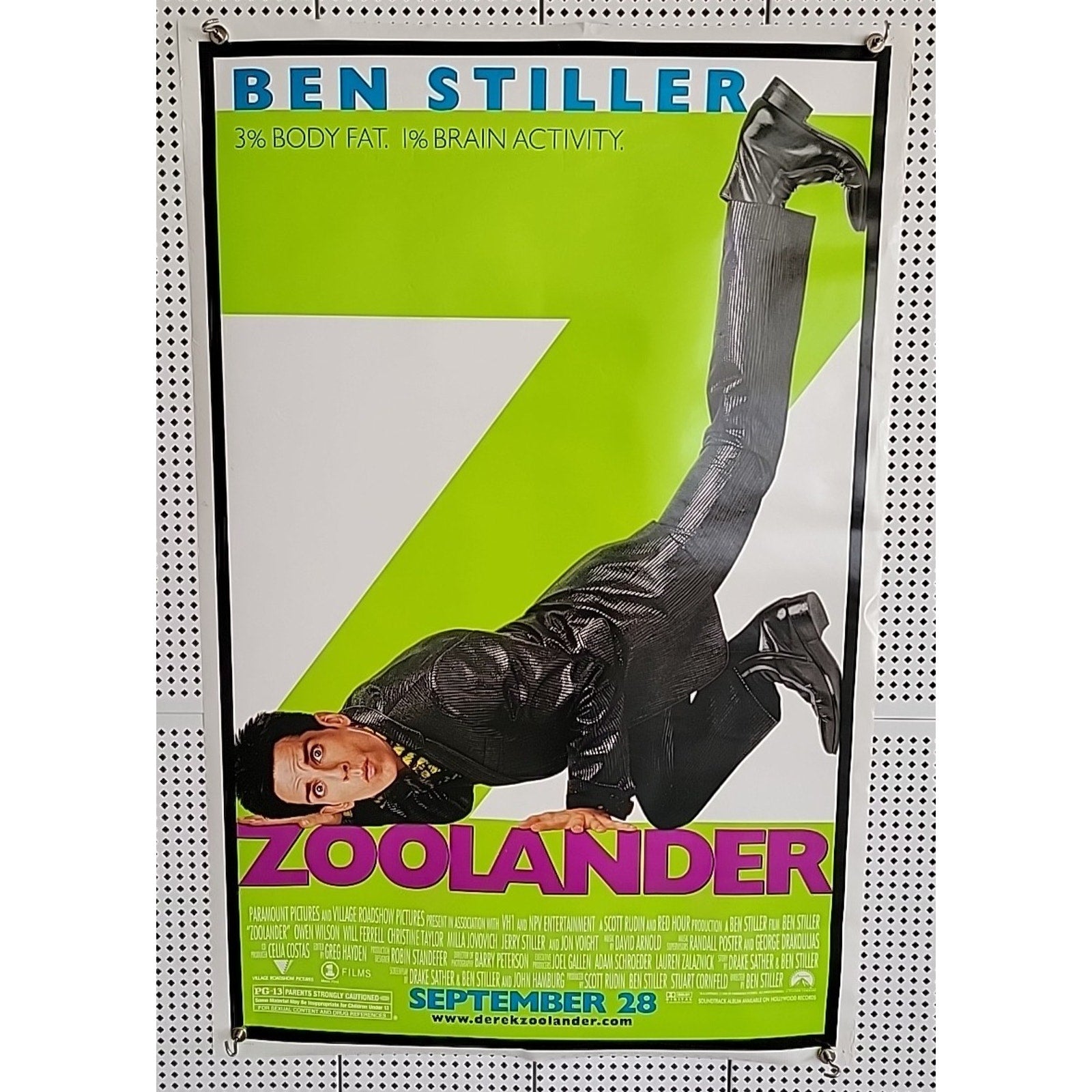 Zoolander - Original DS Movie Poster 27x40 - 2001 Ben Stiller