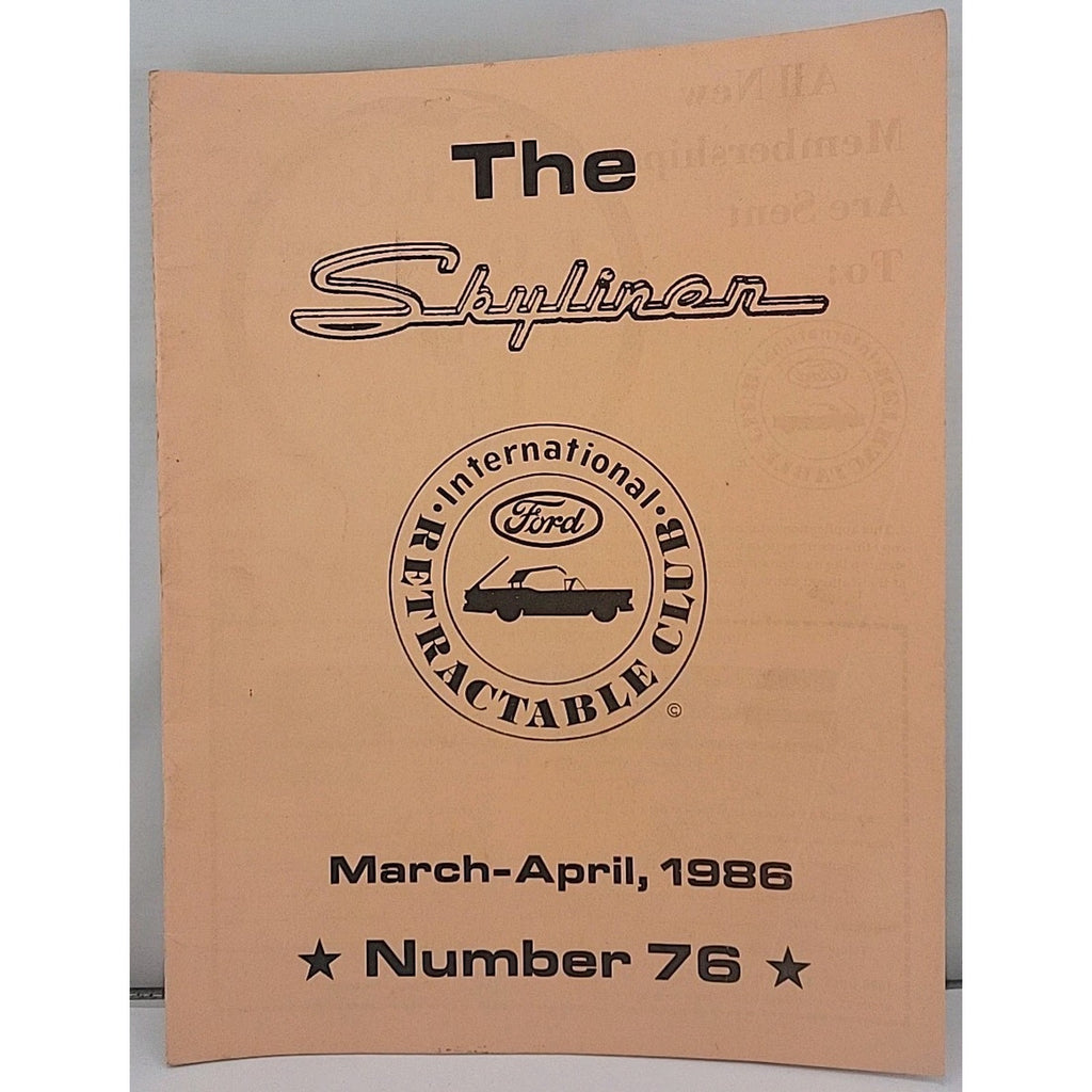 The Skyliner - International Retractable Club - March-April 1986 Number 76